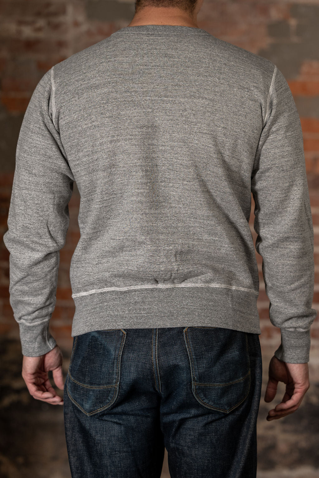 Buzz Rickson's BR65622 Set-in Crew Neck Sweatshirt - Heather Gray