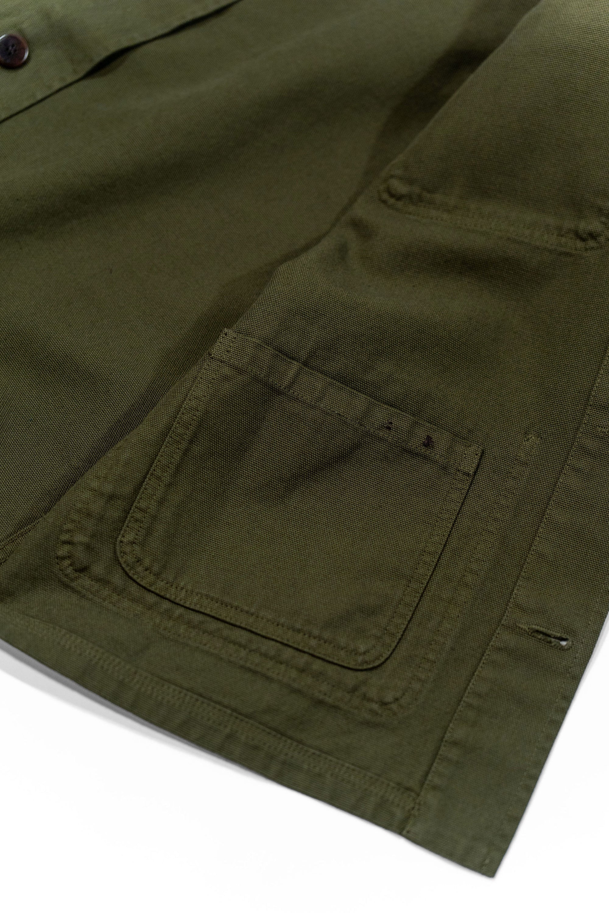 Heimat Textil Journey Coat Contrast Collar - Squad Green