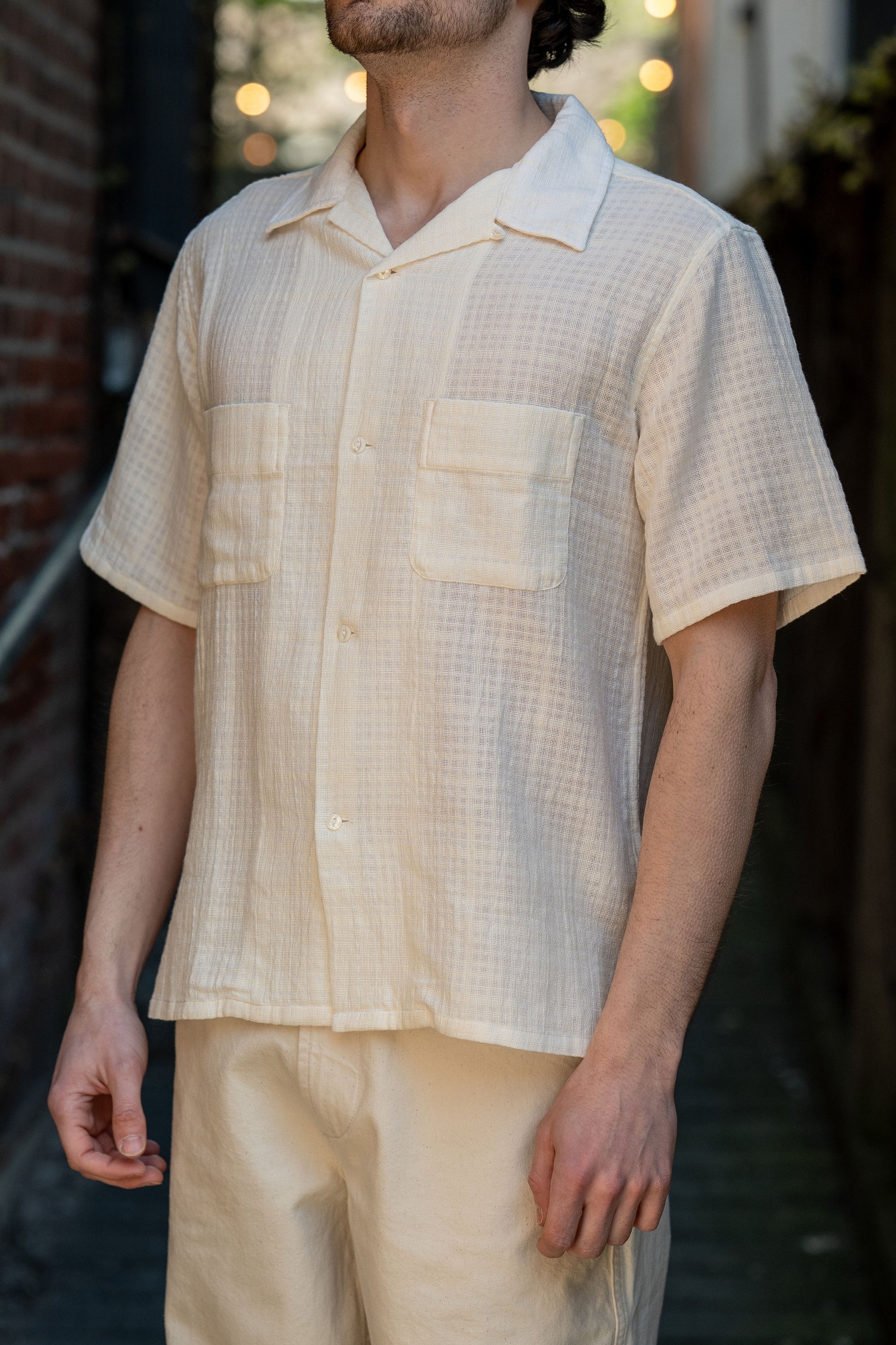 Knickerbocker Oliveira Breeze Weave Shirt - Bone