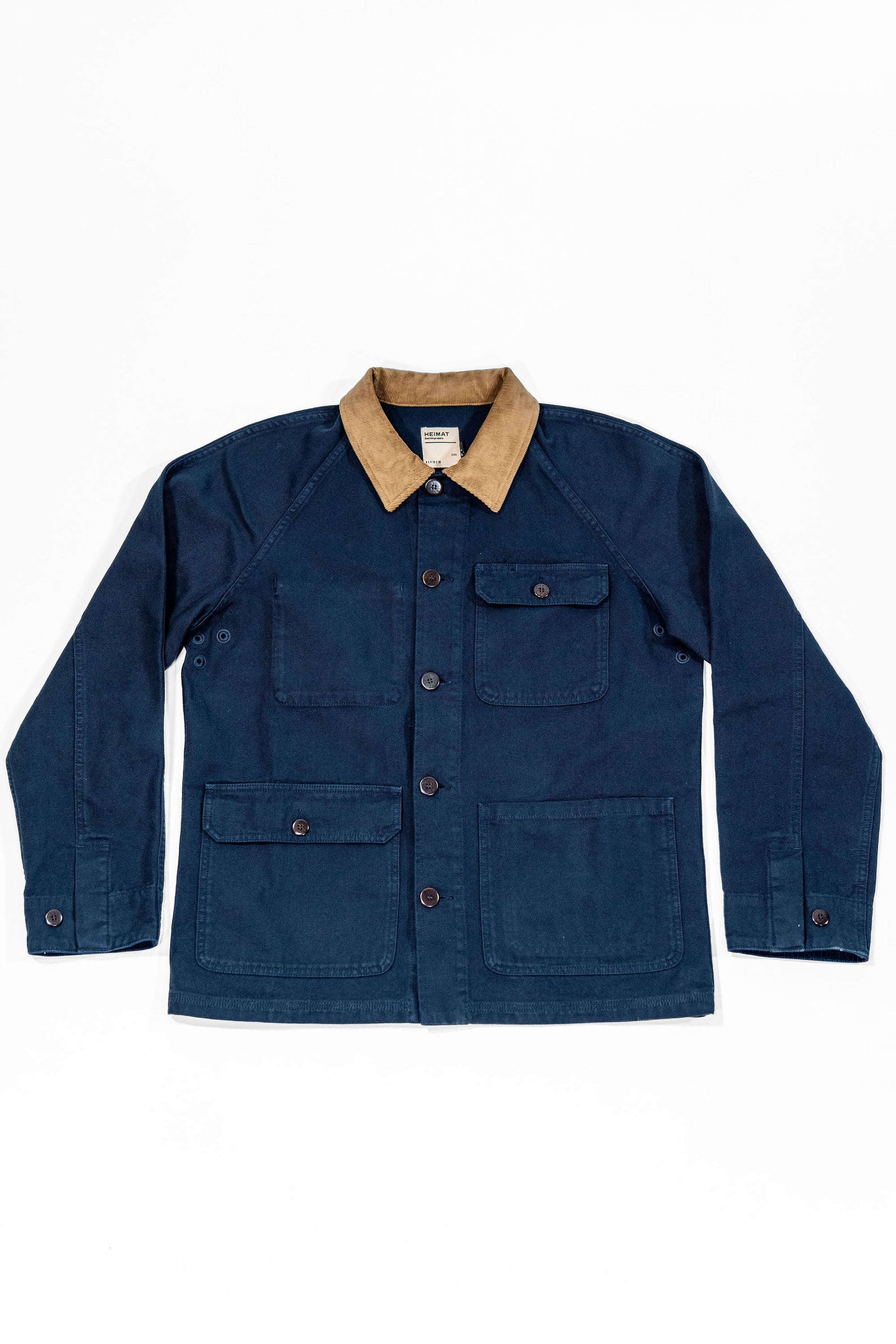 Heimat Textil Journey Coat Contrast Collar - Ink