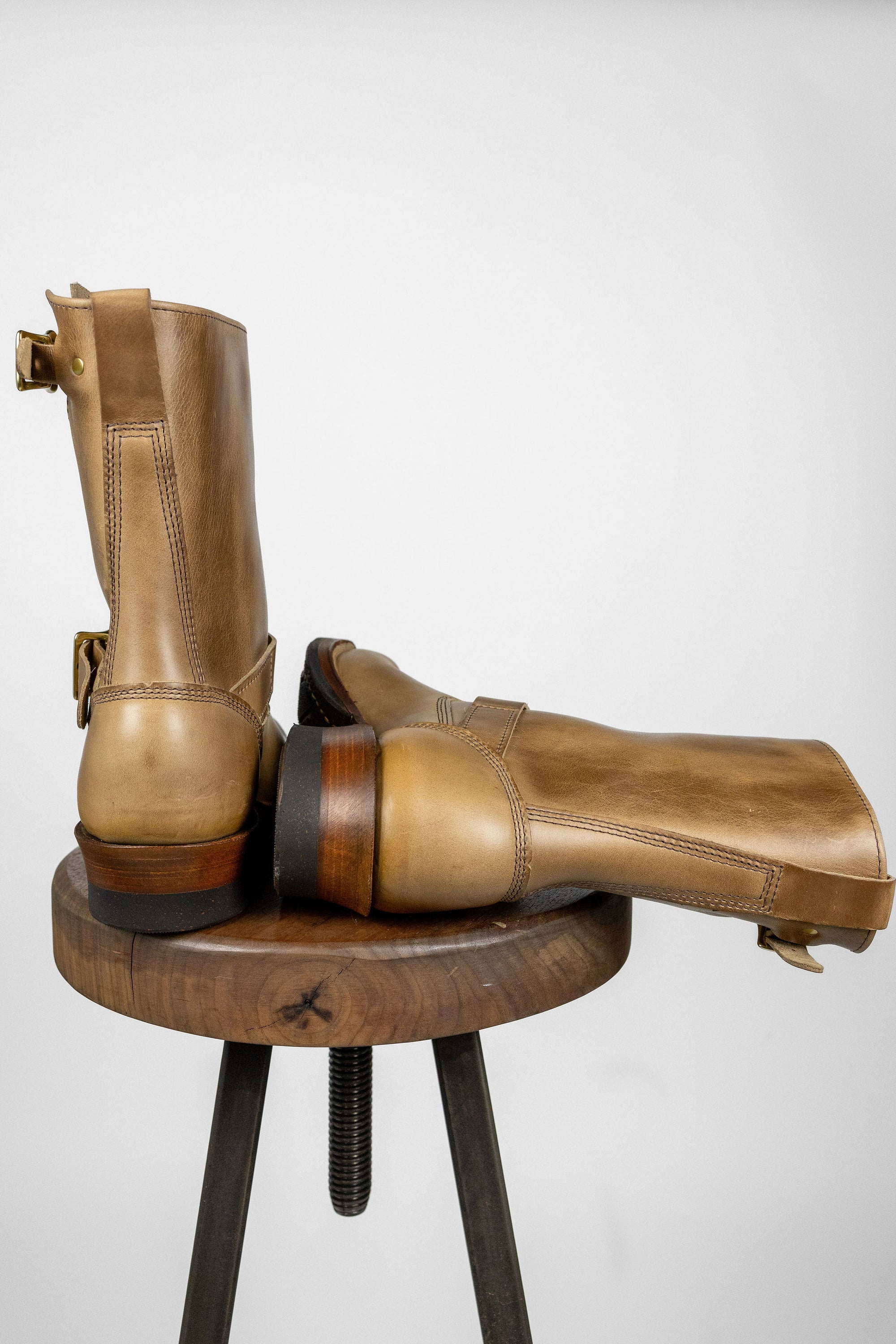 White's Boots x Franklin & Poe Engineer Boot - Natural Chromexcel with Dr. Sole