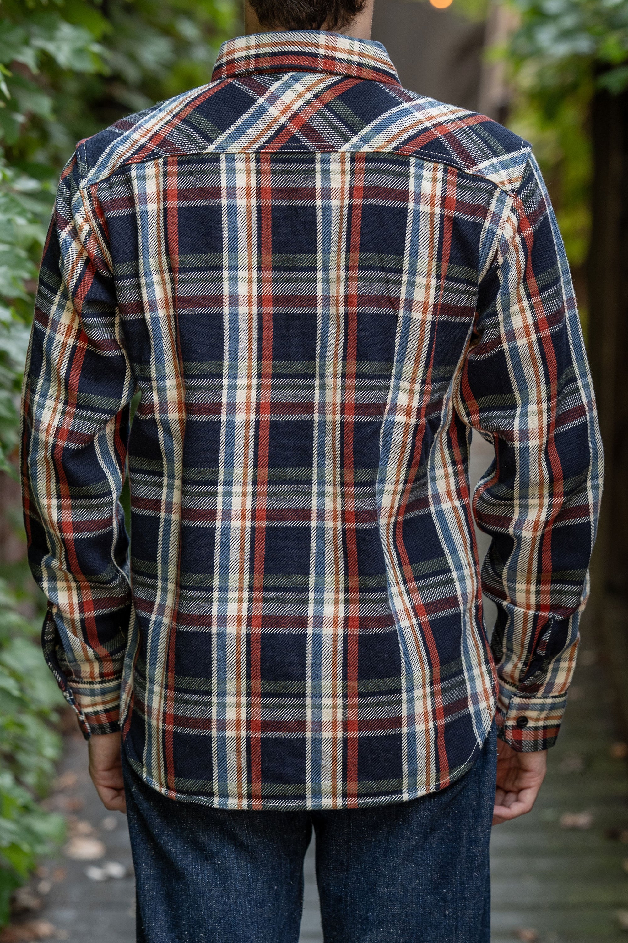 UES 502553 Heavy Flannel Shirts - Navy