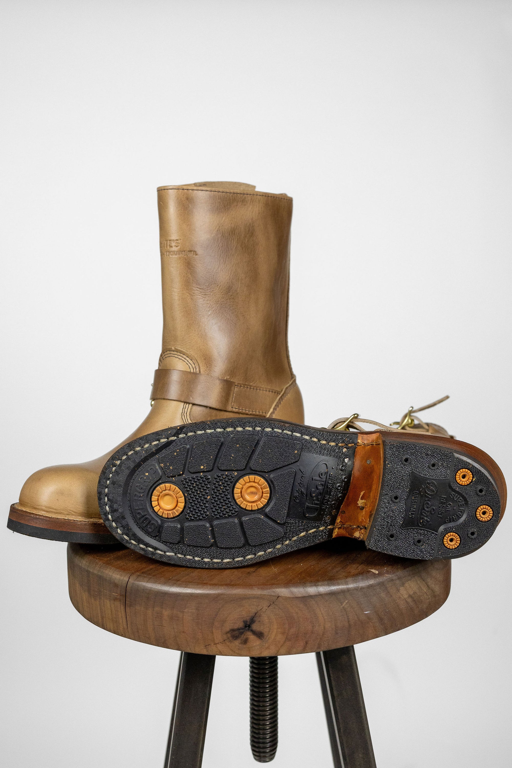 White's Boots x Franklin & Poe Engineer Boot - Natural Chromexcel with Dr. Sole