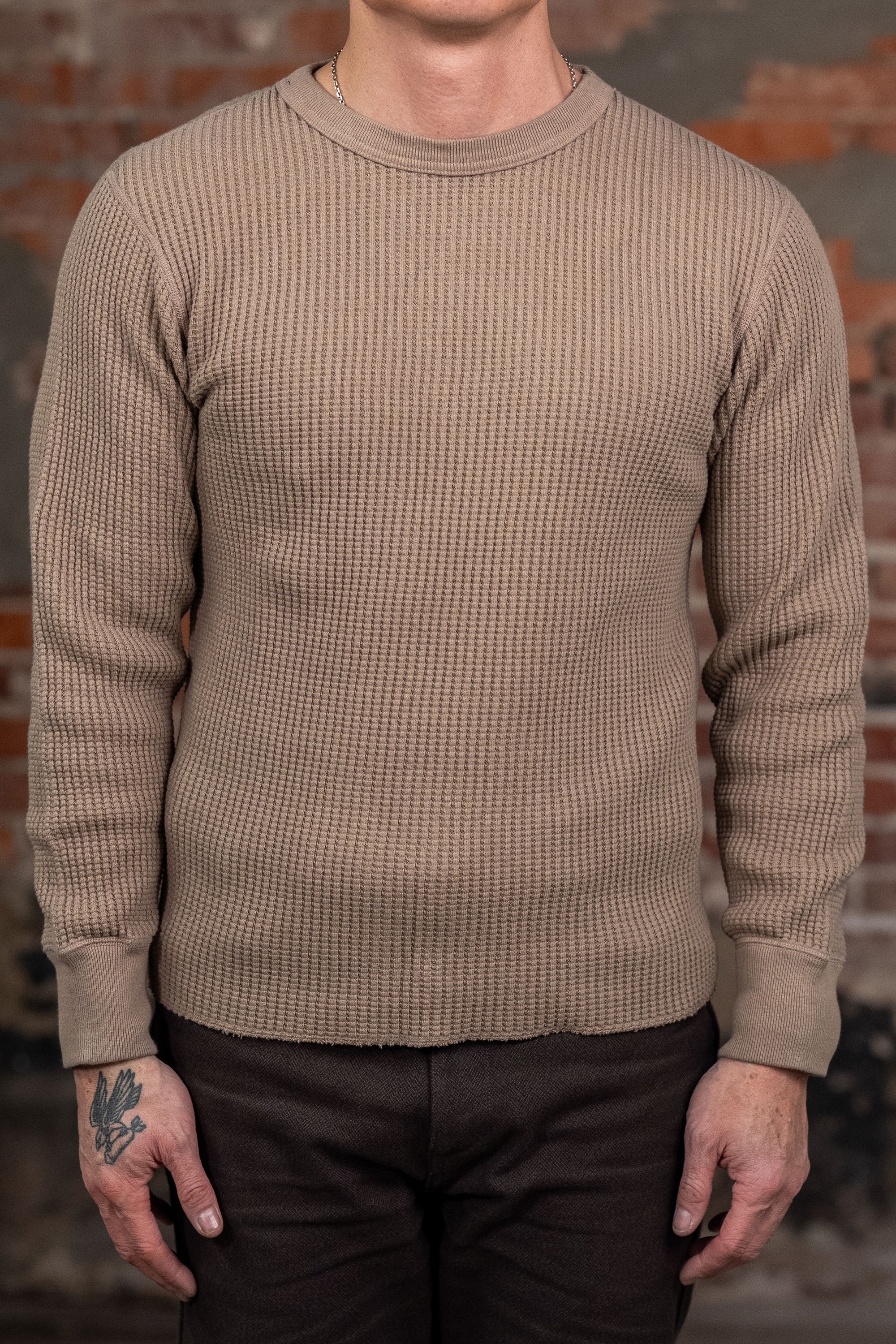 UES Big Waffle T-Shirt - Beige