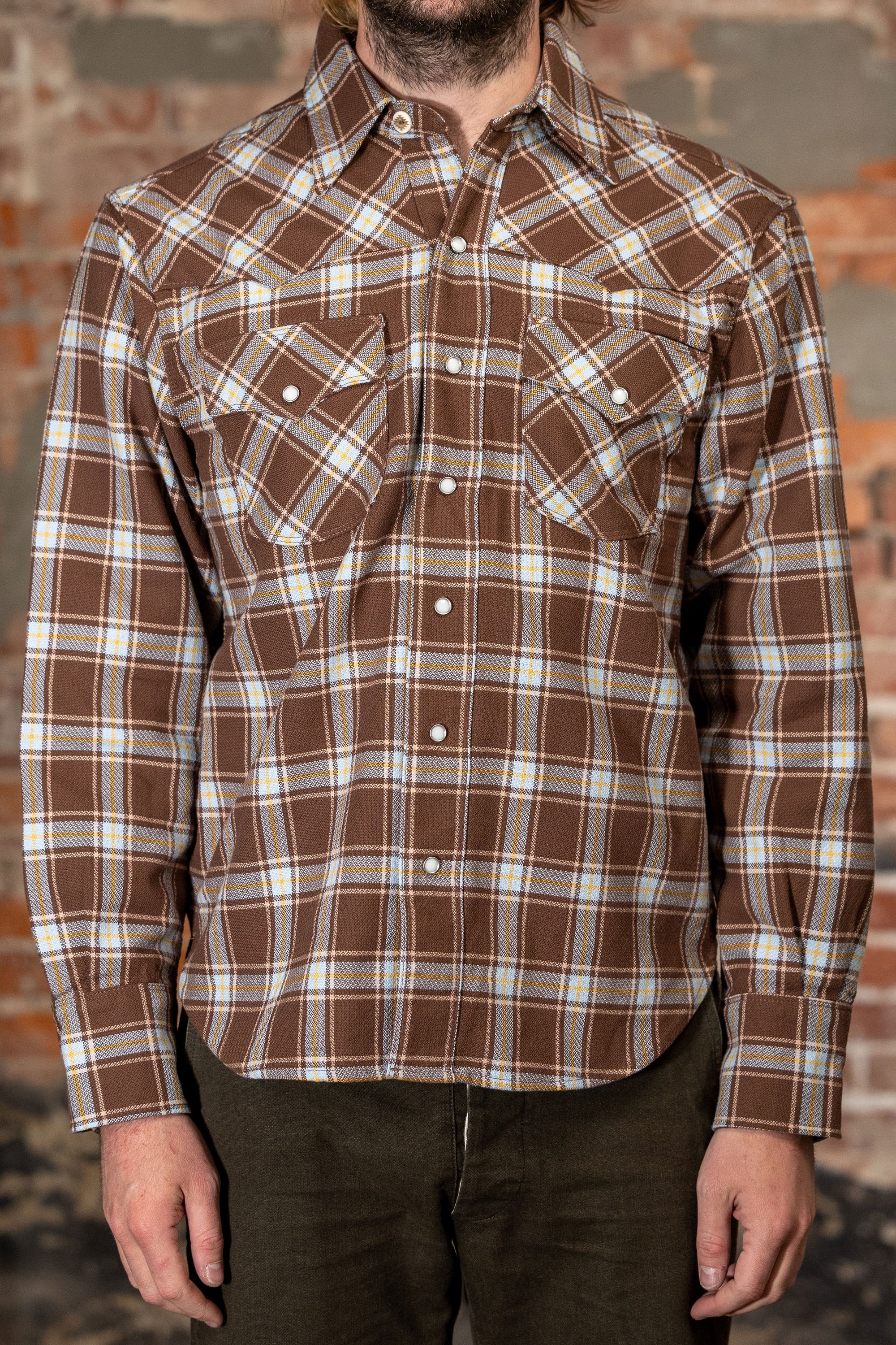 Freenote Cloth Western Scout - Brown Plaid