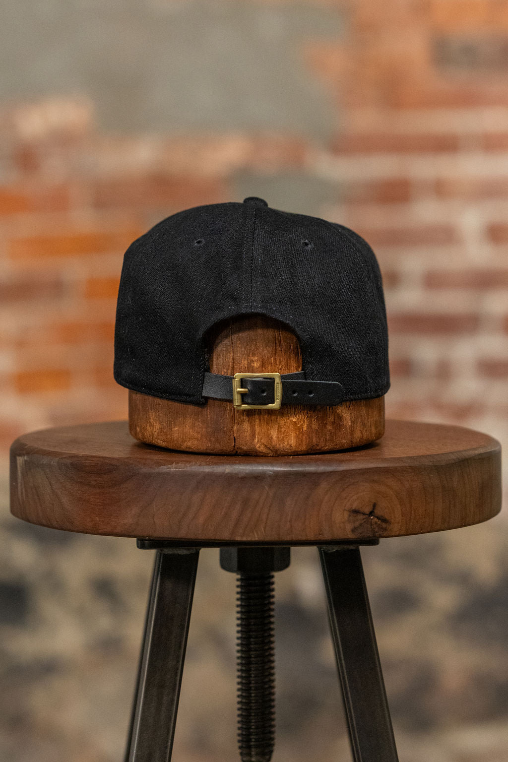 The Flat Head Selvedge Denim Cap Two Wheelers – Black