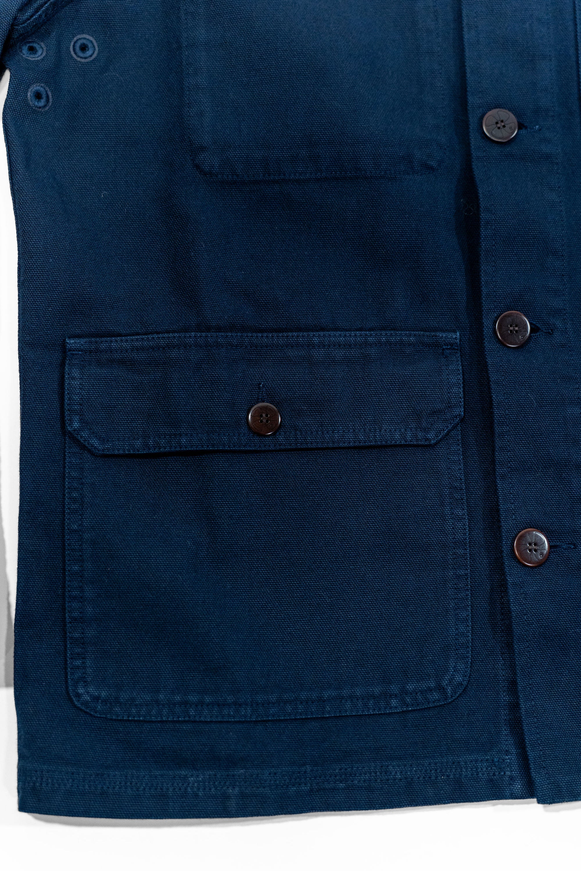 Heimat Textil Journey Coat Contrast Collar - Ink