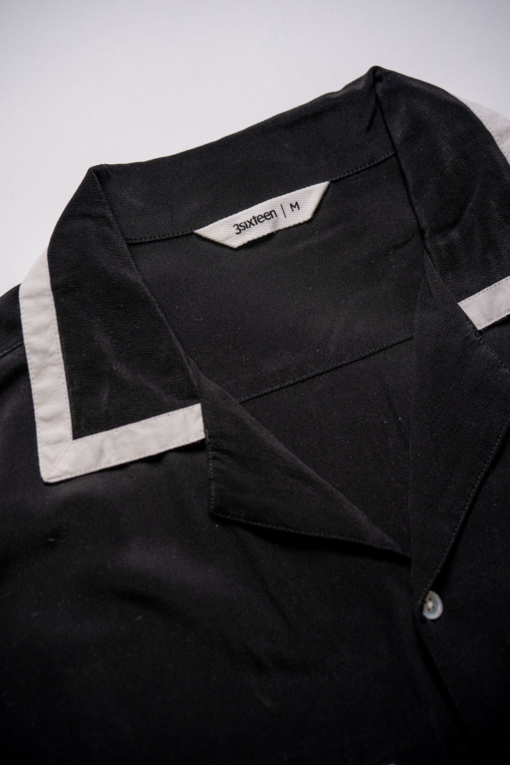 3sixteen Bowling Shirt - Black Silk