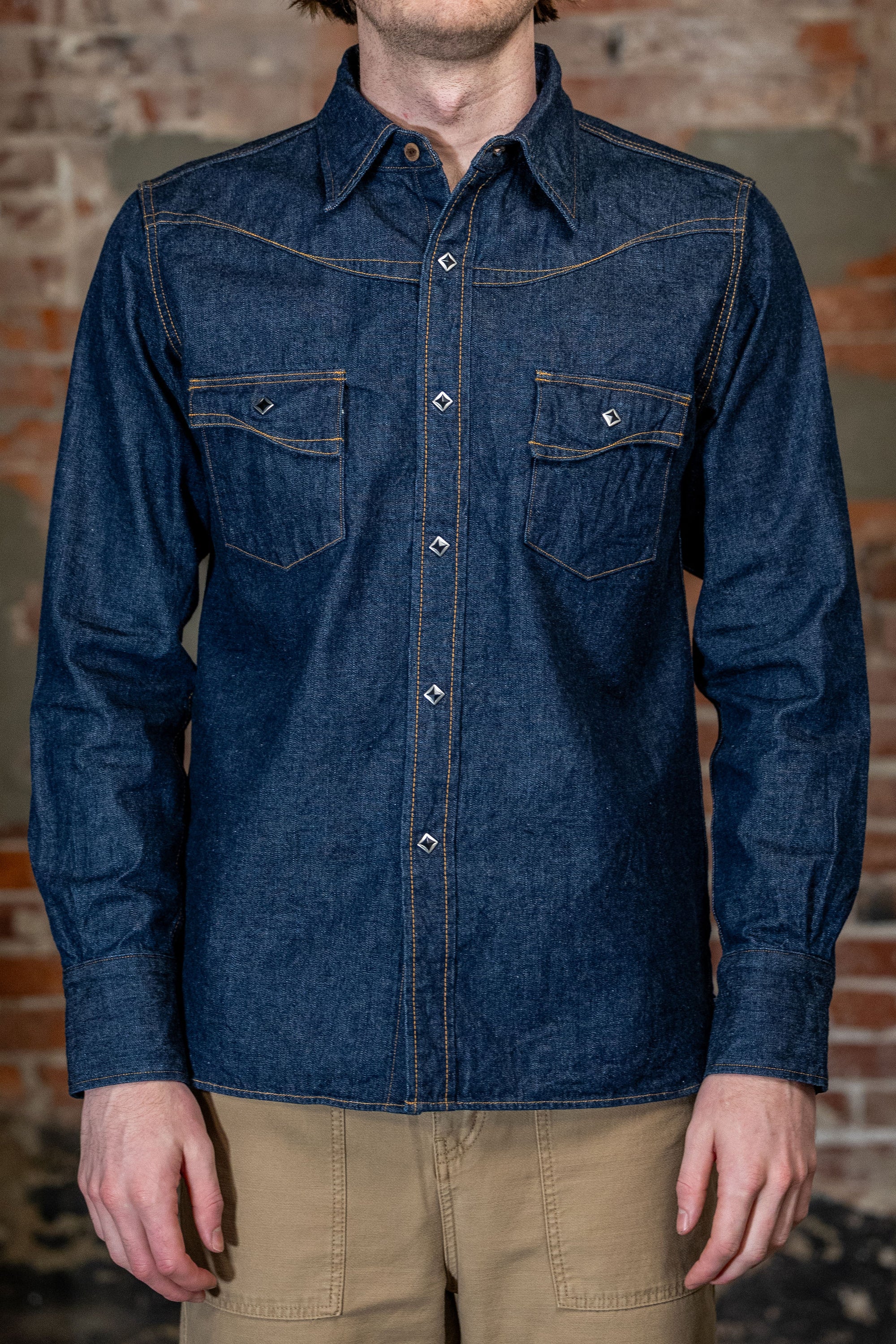 Samurai SWD-L02 10oz Western Shirt “Hisho” - Indigo