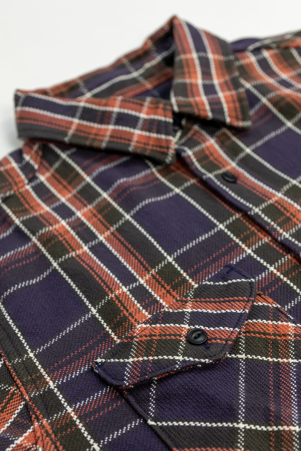 UES 502352 Heavy Flannel Shirt - Purple