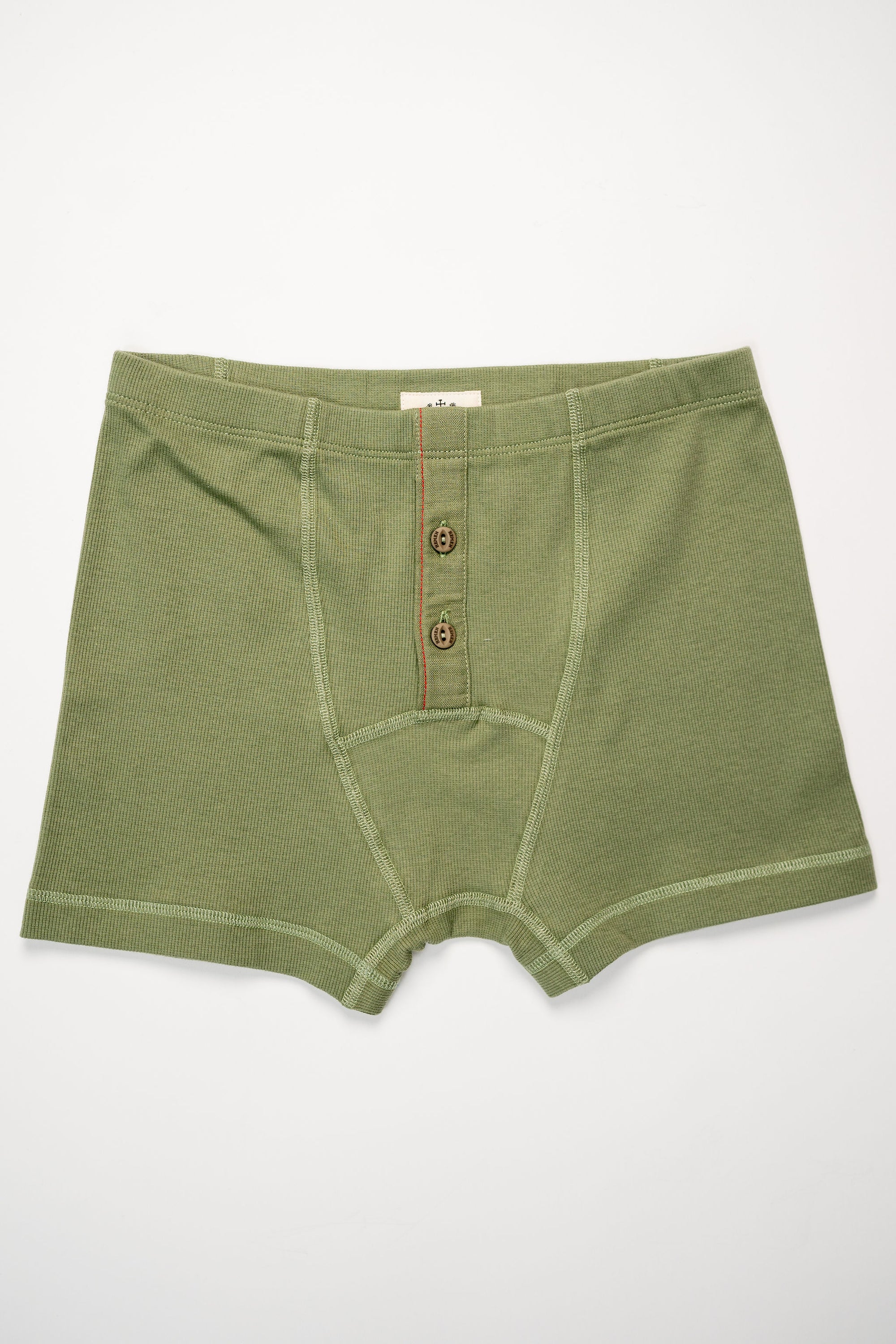 Hemen Biarritz Ribbed Boxer Brief - Green Clay