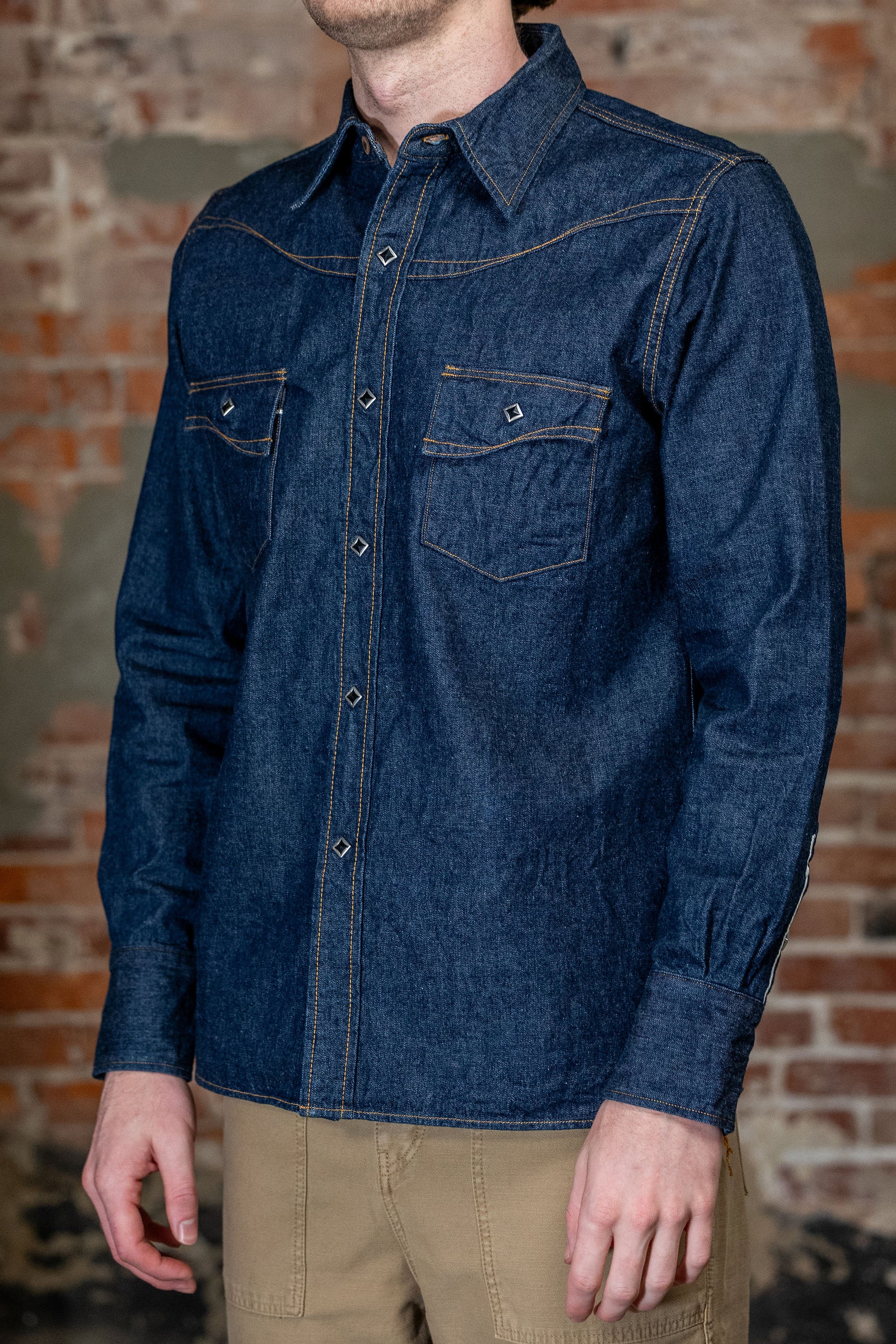 Samurai SWD-L02 10oz Western Shirt “Hisho” - Indigo