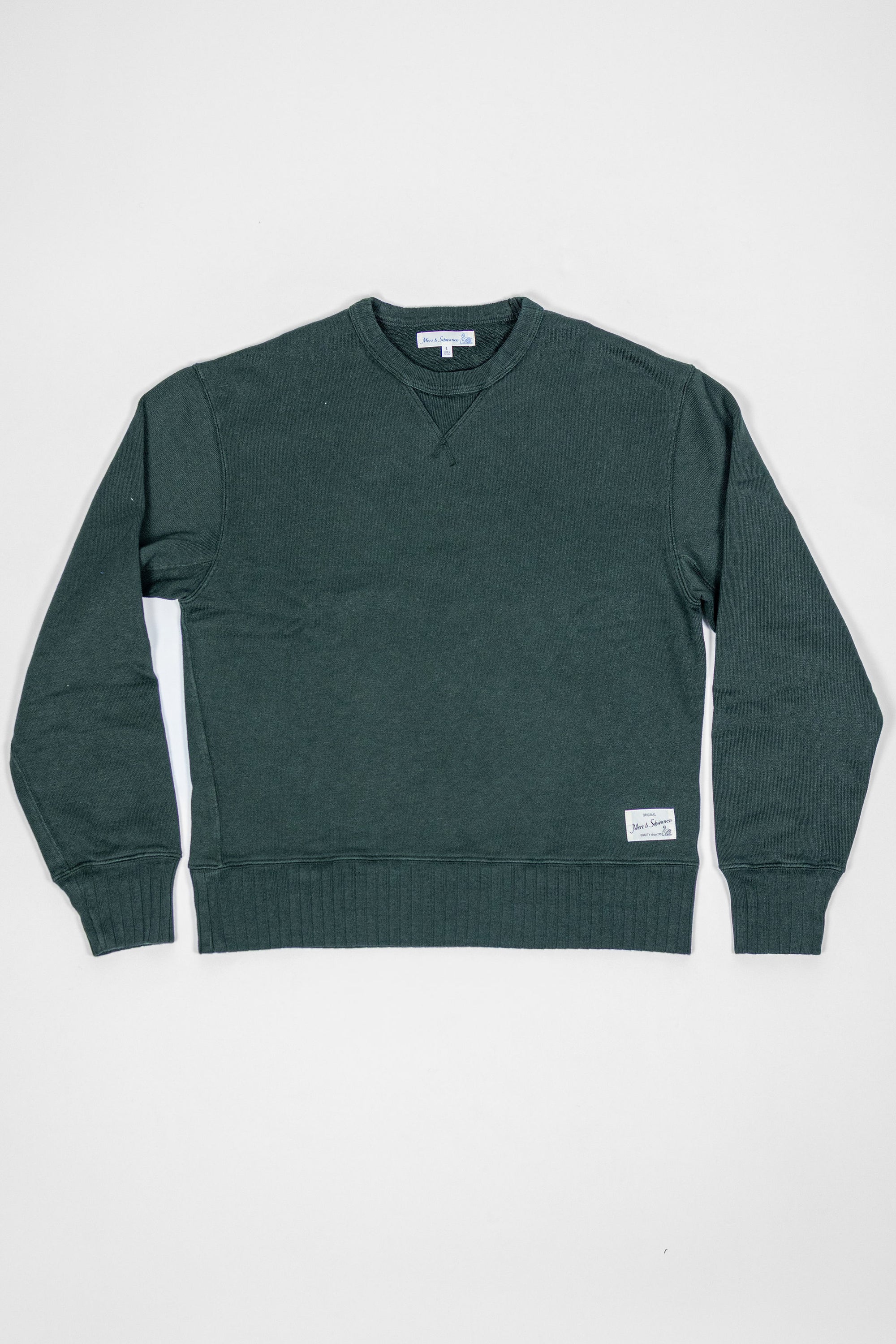 Merz b. Schwanen RFC01 Good Basics 19oz Relaxed Fit Sweatshirt - Forest