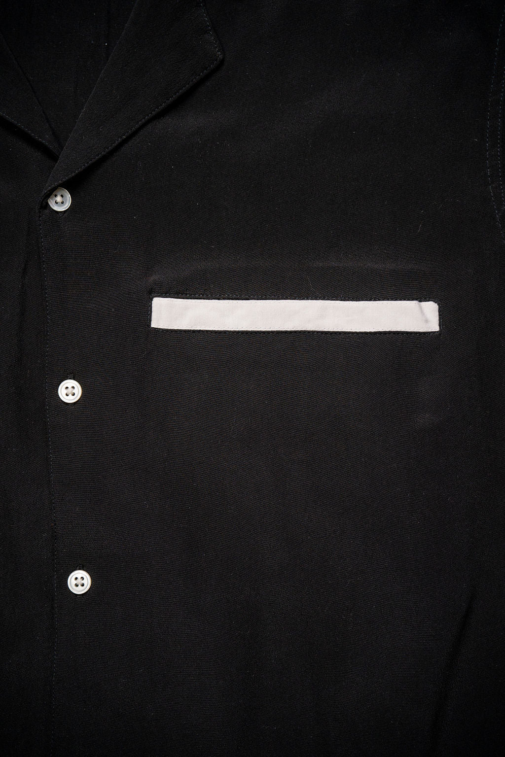 3sixteen Bowling Shirt - Black Silk