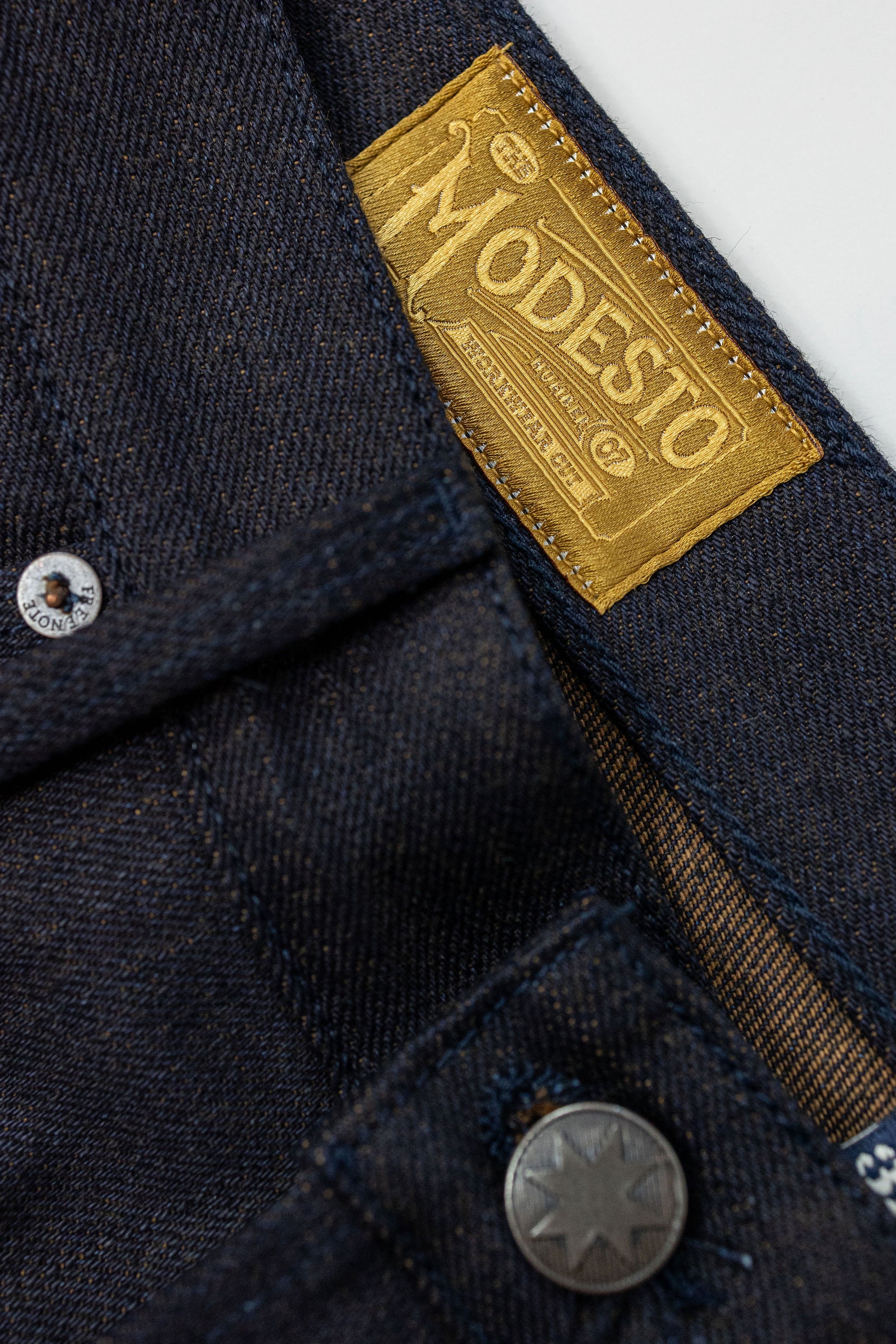 Freenote Cloth Modesto - 16oz Blue Brown Denim