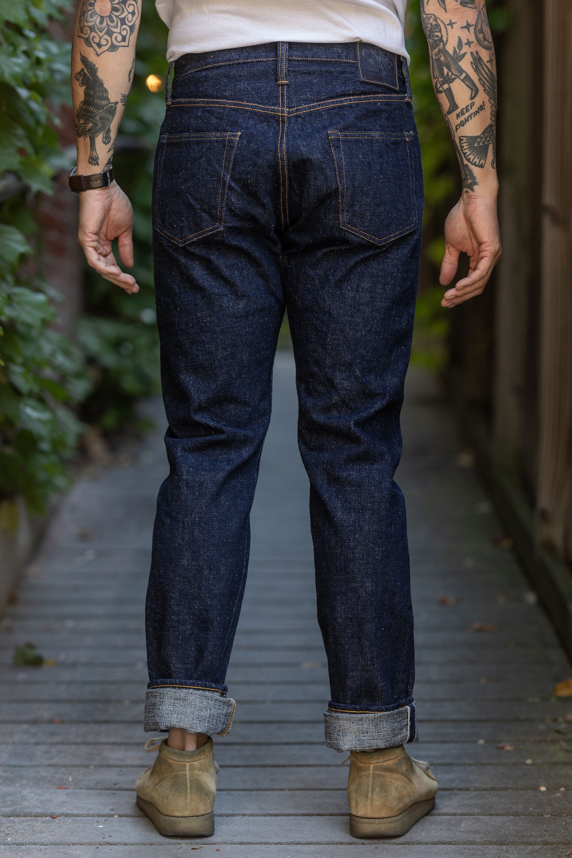 Samurai S211AX Ai Benkei - 18oz Natural Indigo Relaxed Tapered Denim