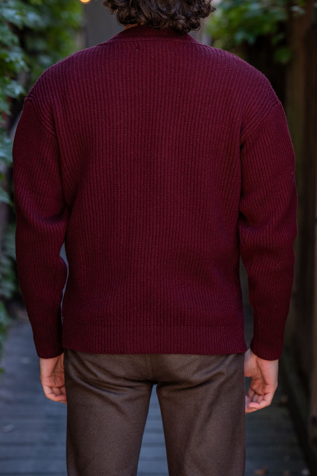 Merz LOCG02 Good Basics Cardigan - Burgundy