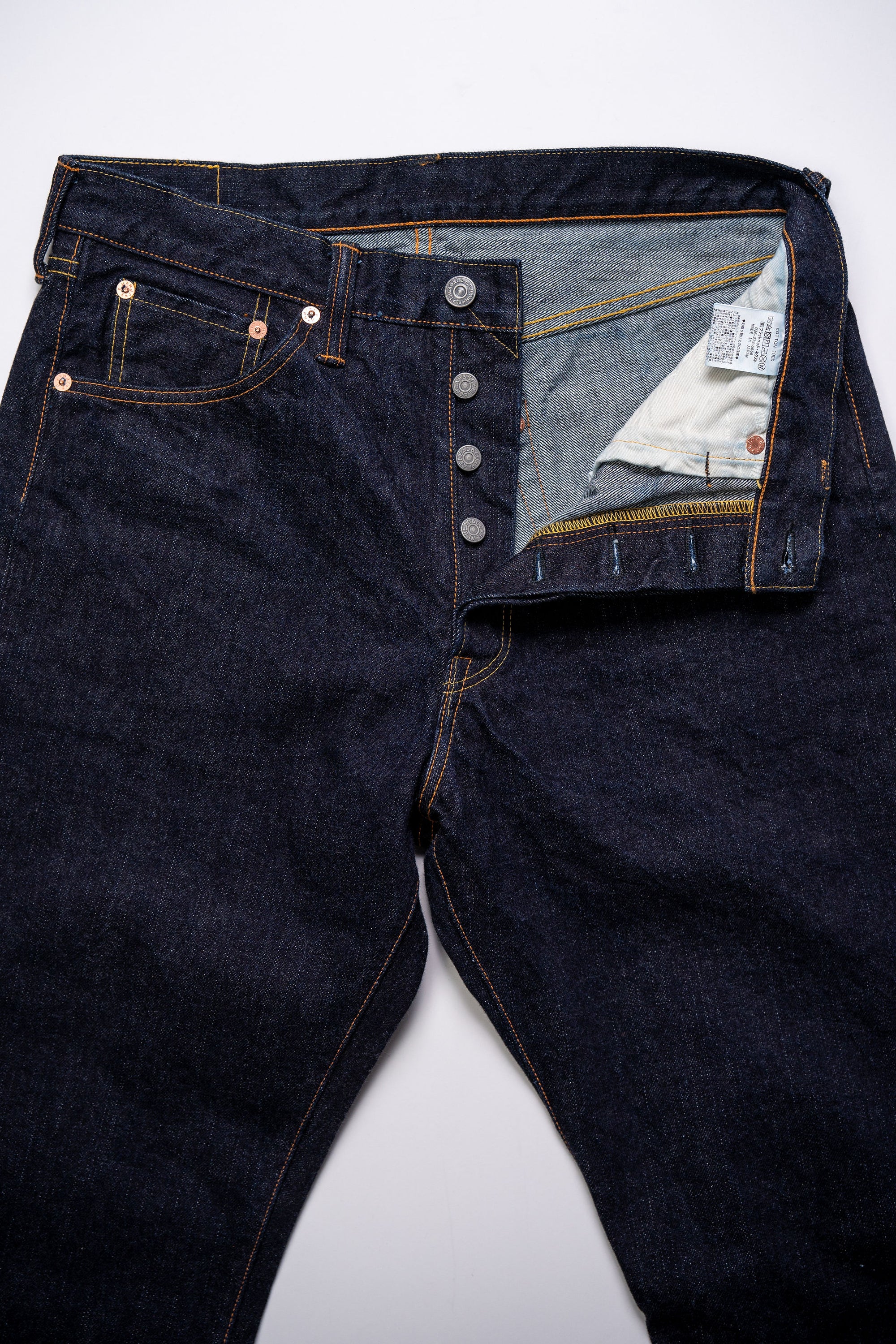 The Flat Head FN-3004 Straight Tapered - 14.5oz Selvedge Denim (One Washed)