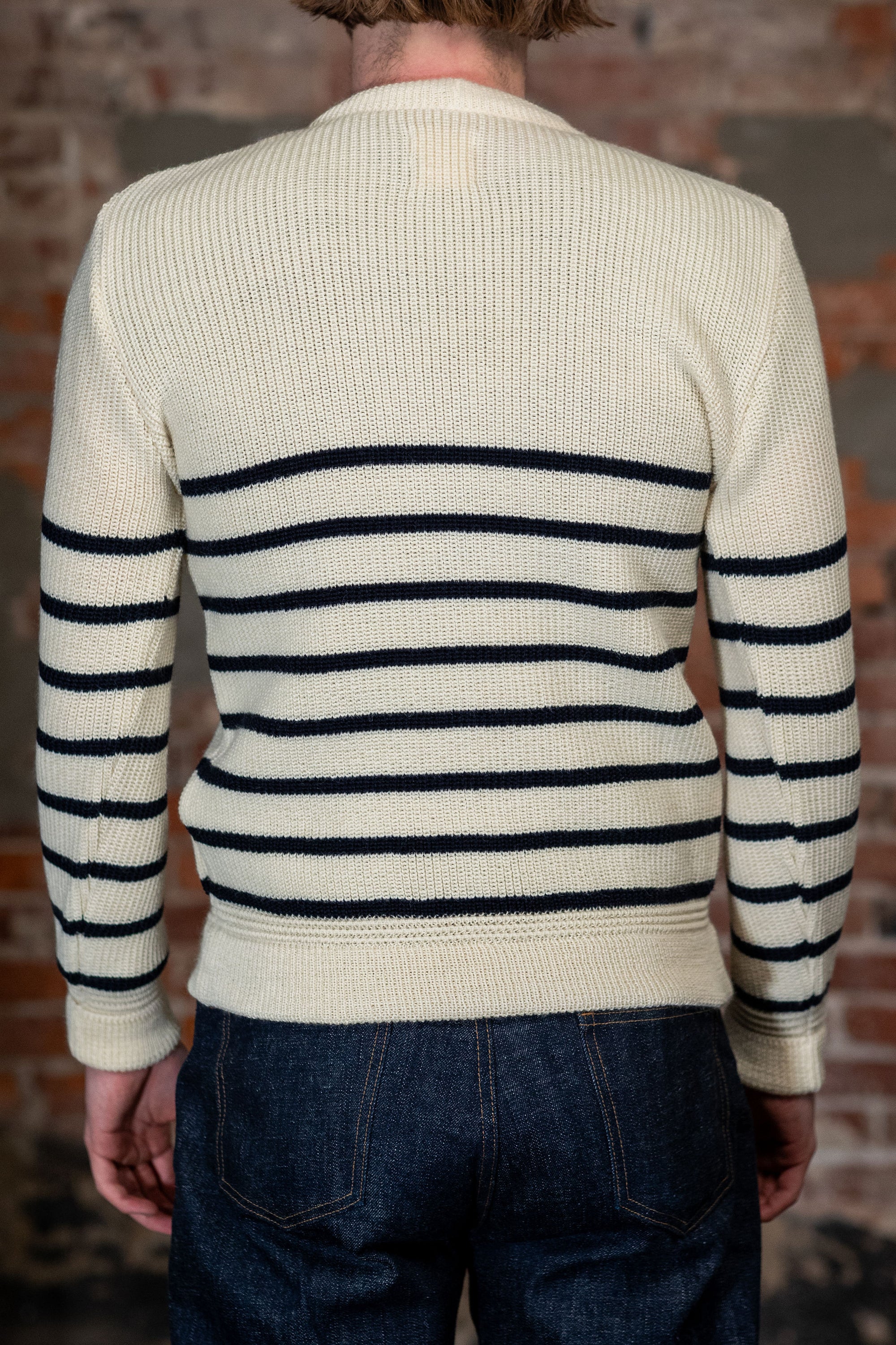 Heimat Textil Signal Sweater - Seashell/Ink Mariner