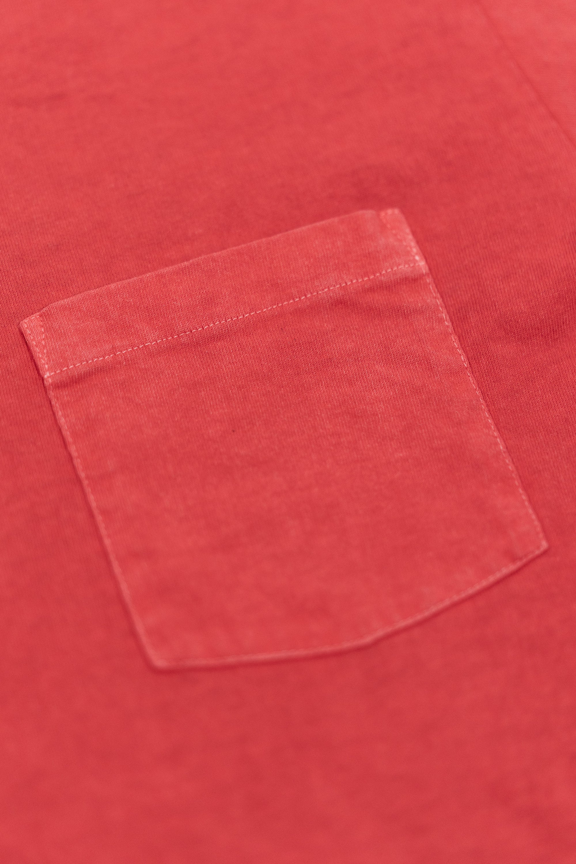 Whitesville WV79531 Pigment Dye Pocket T-Shirt - Red