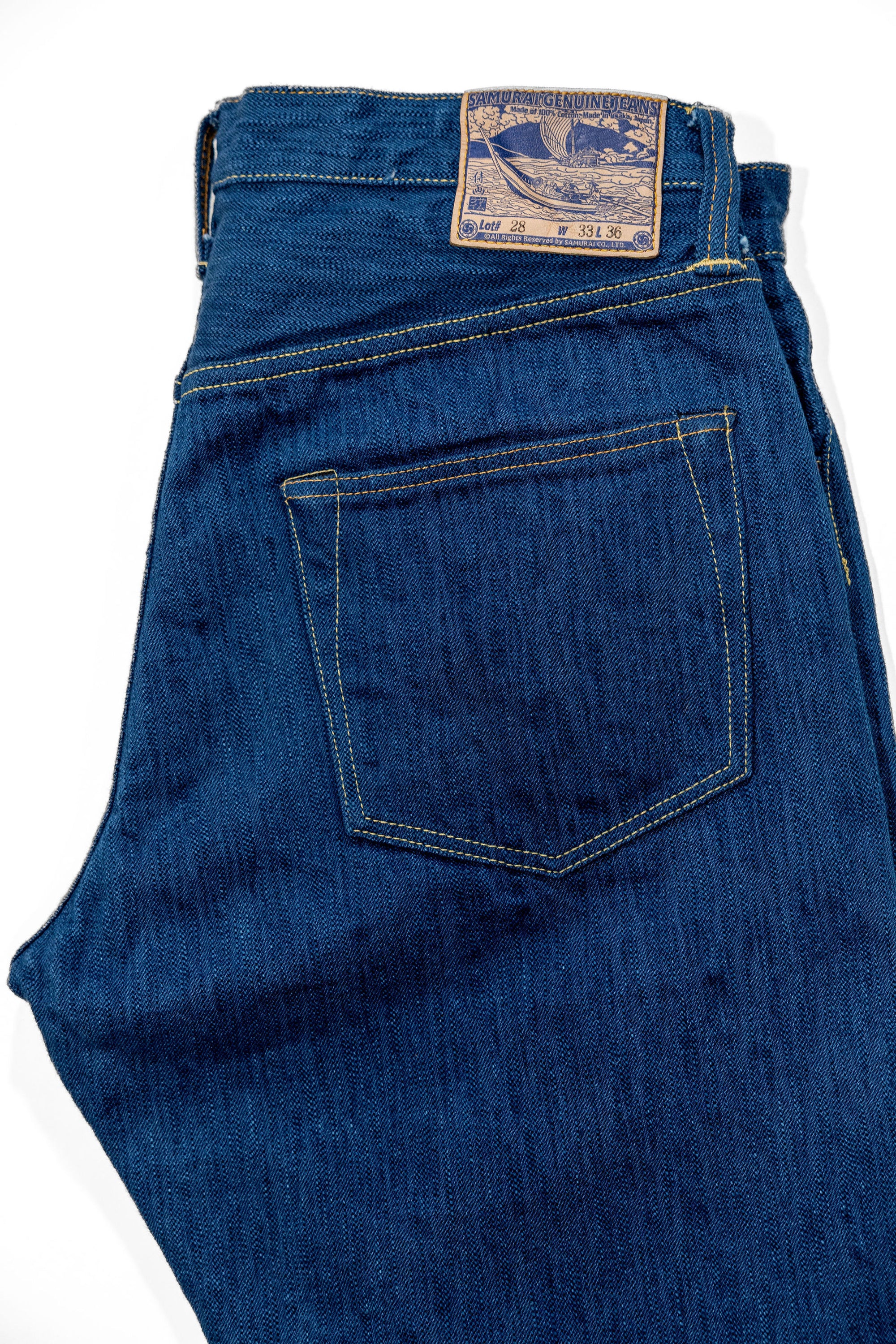 Samurai S3000XX15oz-SH Wide Straight Model - 15oz Seigaiha Denim