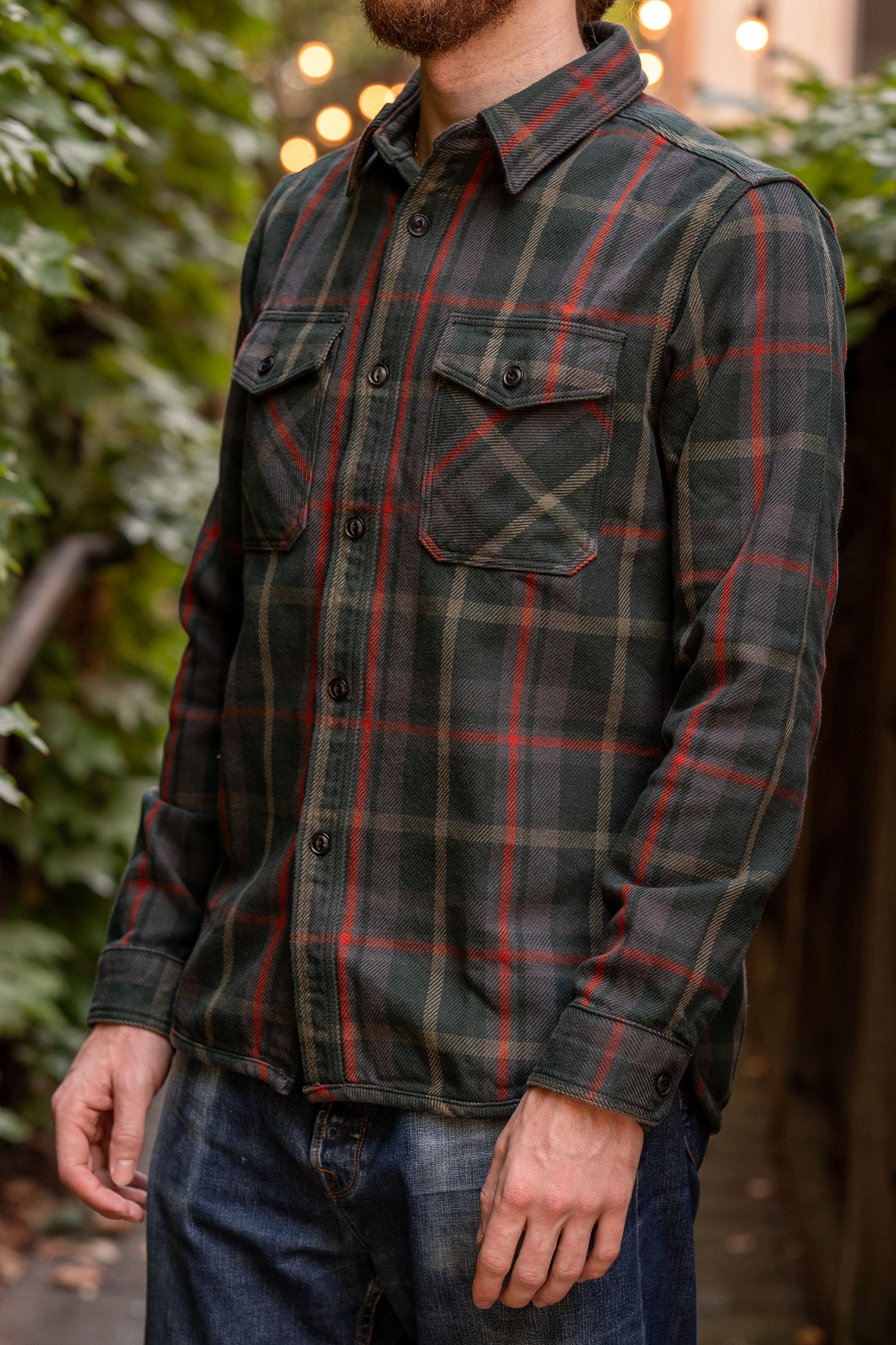 UES 502551 Extra Heavy Flannel Shirts - Green