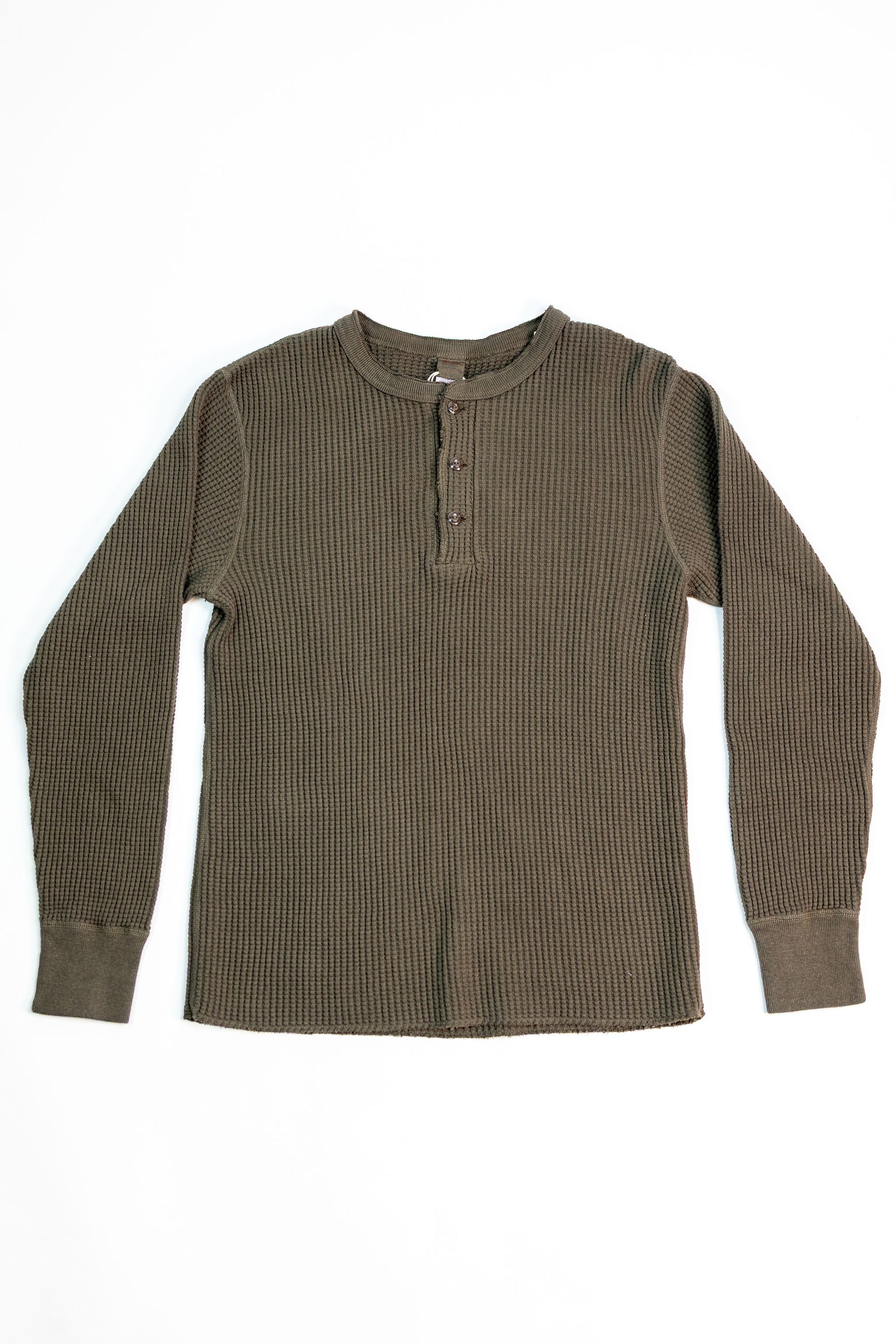 UES Big Waffle Henley - Brown