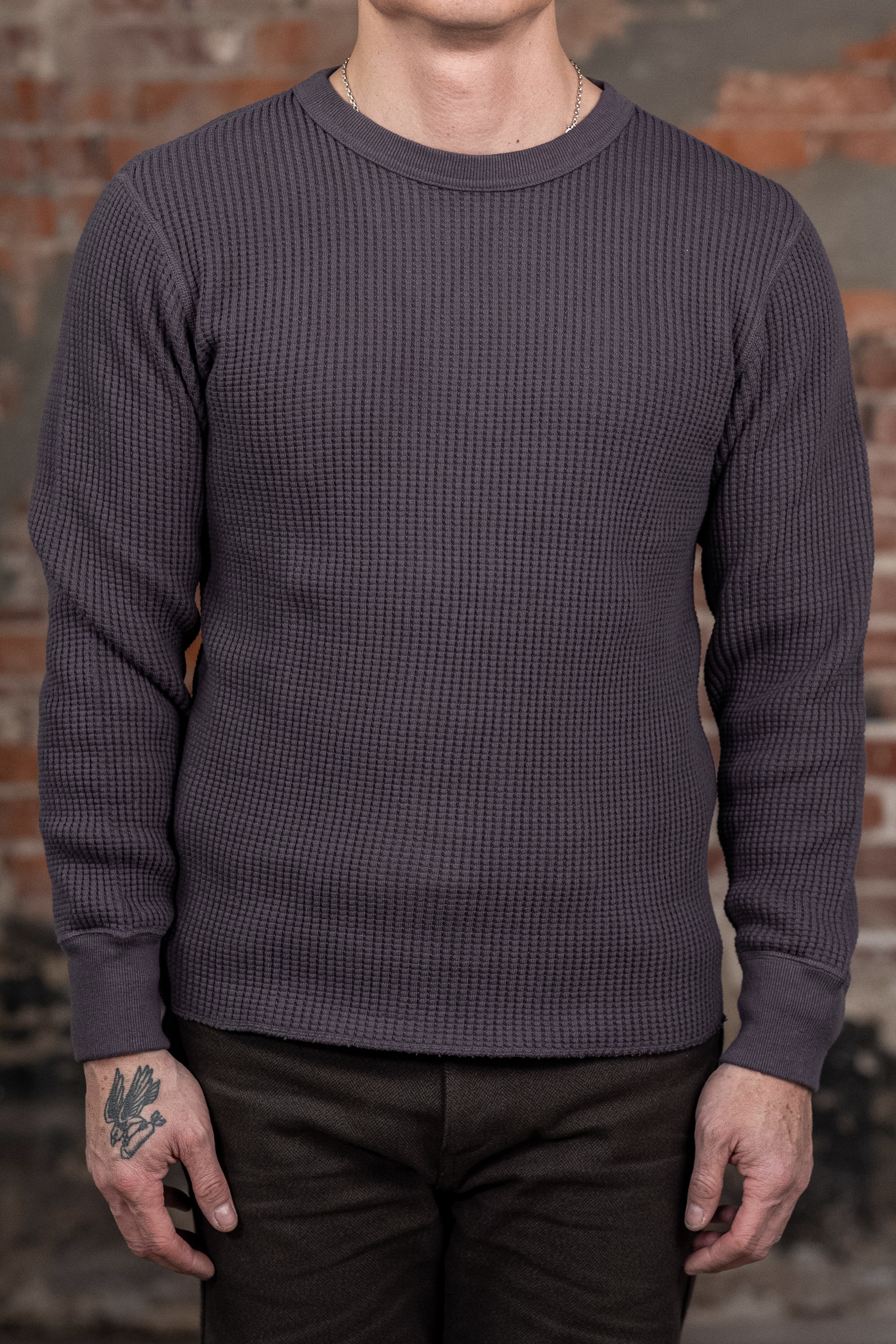 UES Big Waffle T-Shirt - Purple/Navy