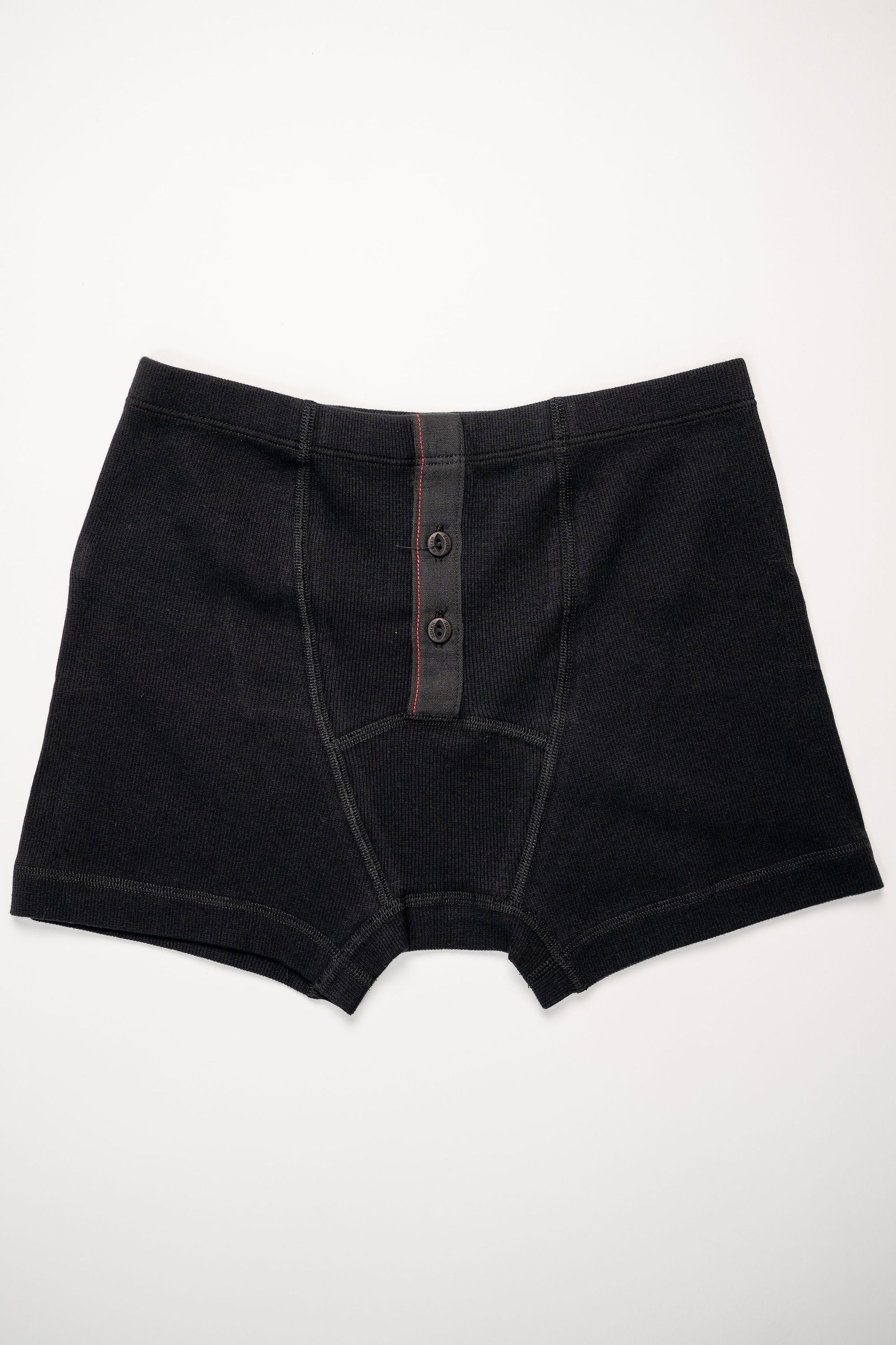 Hemen Biarritz Ribbed Boxer Brief - Solid Black