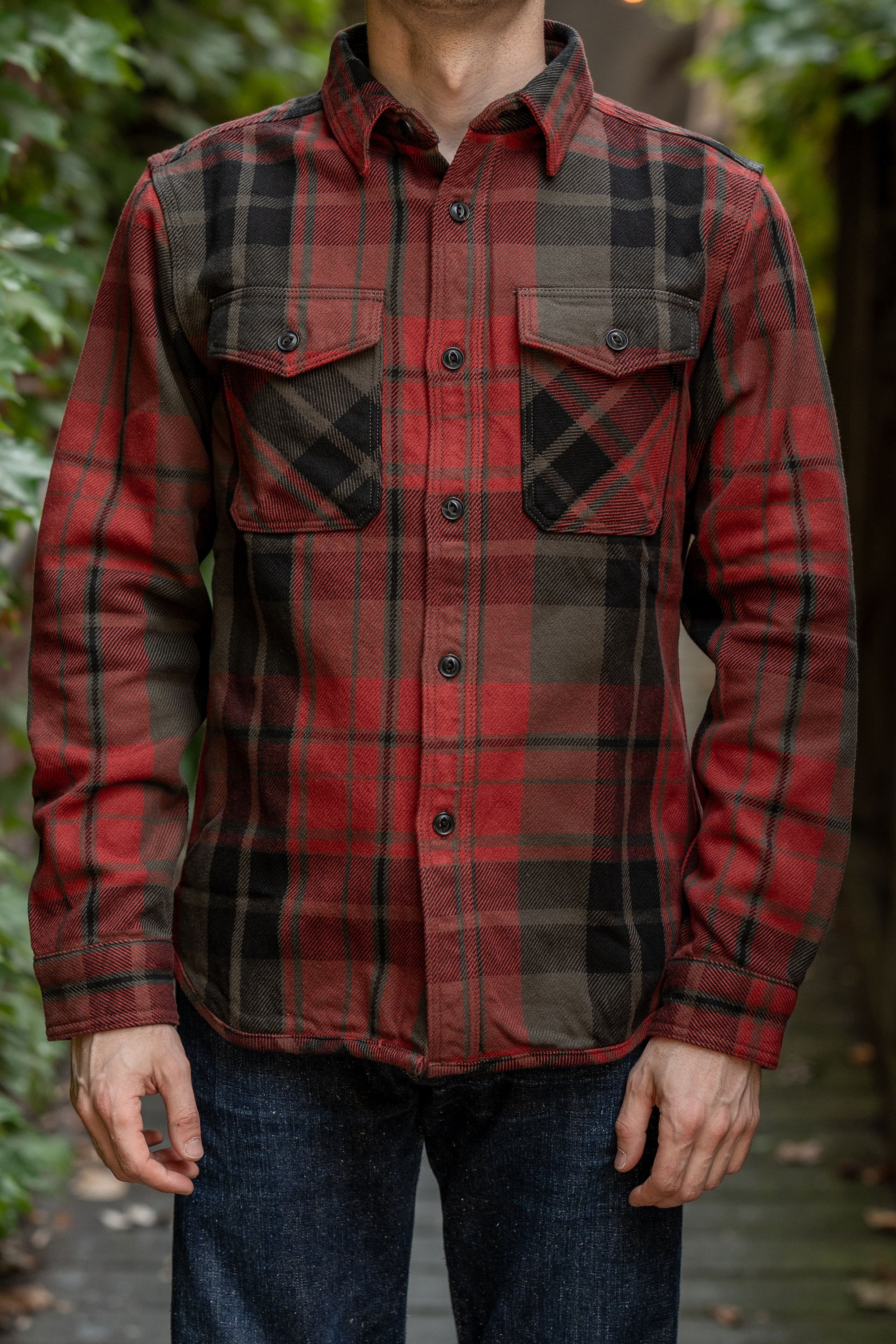 UES 502552 Extra Heavy Flannel Shirts - Red