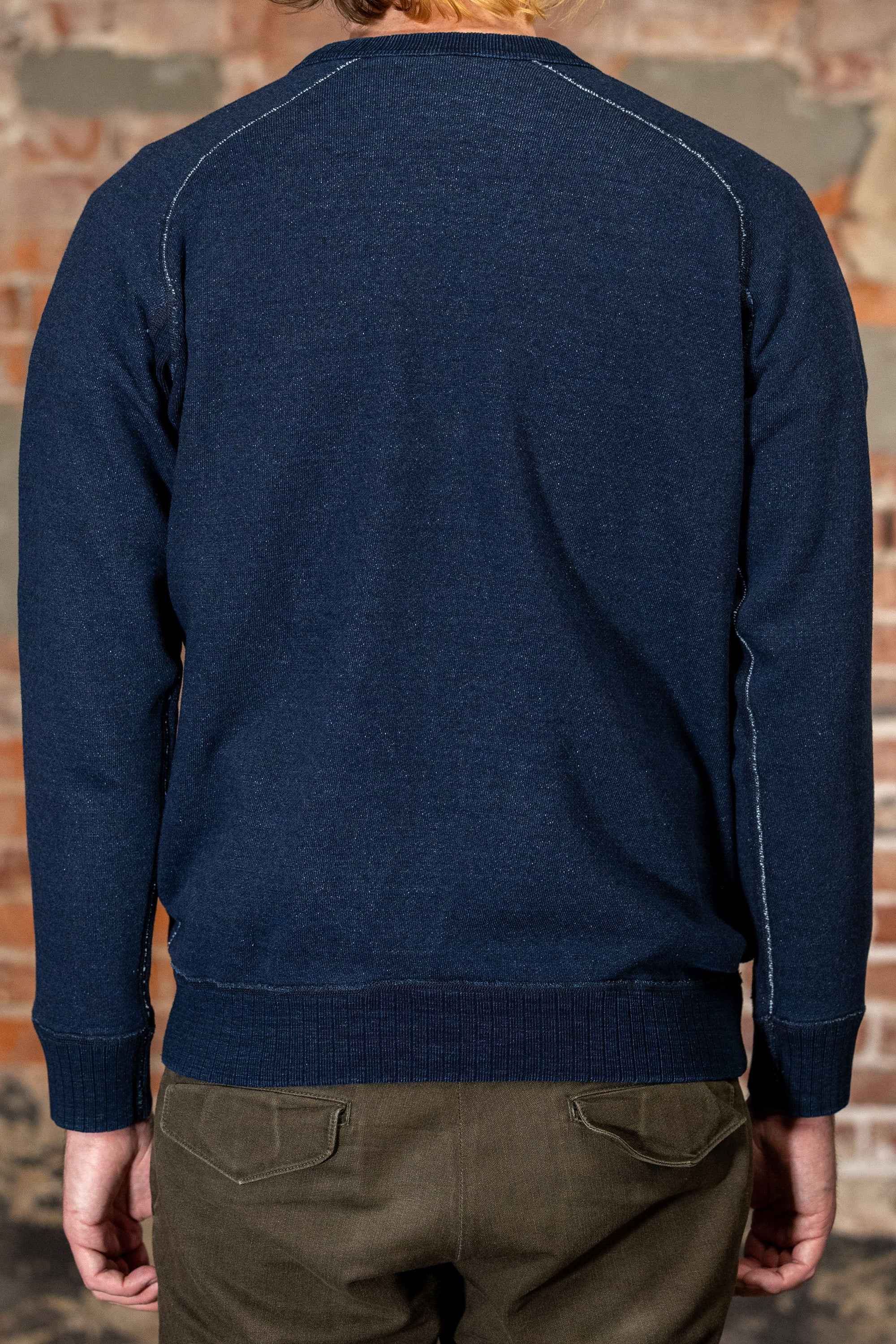 Pure Blue Japan 5409-ID Knitted Sweatshirt - Indigo