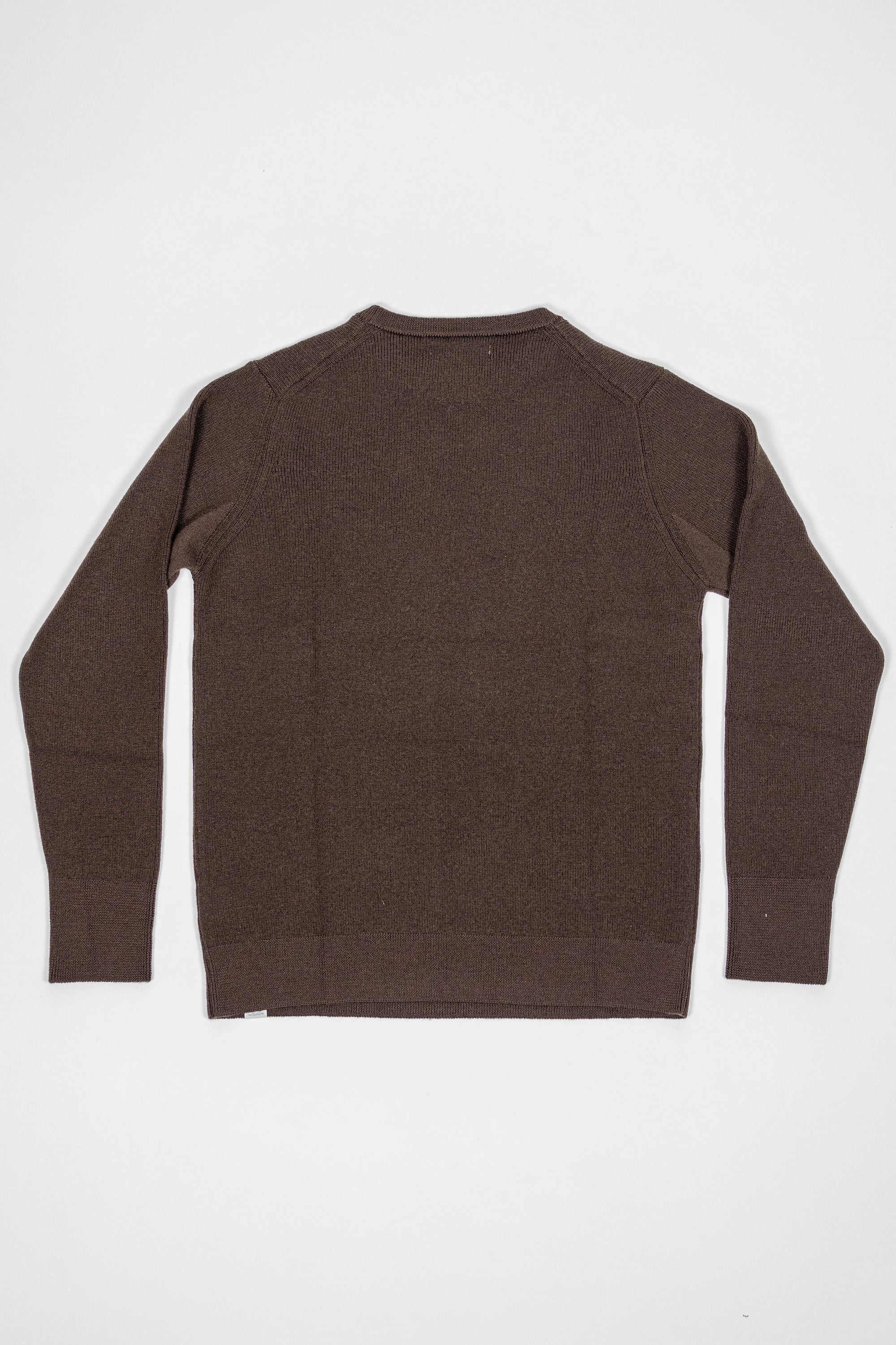 Merz b. Schwanen MWCC01 Pullover Merino Ribbed Structure - Coffee