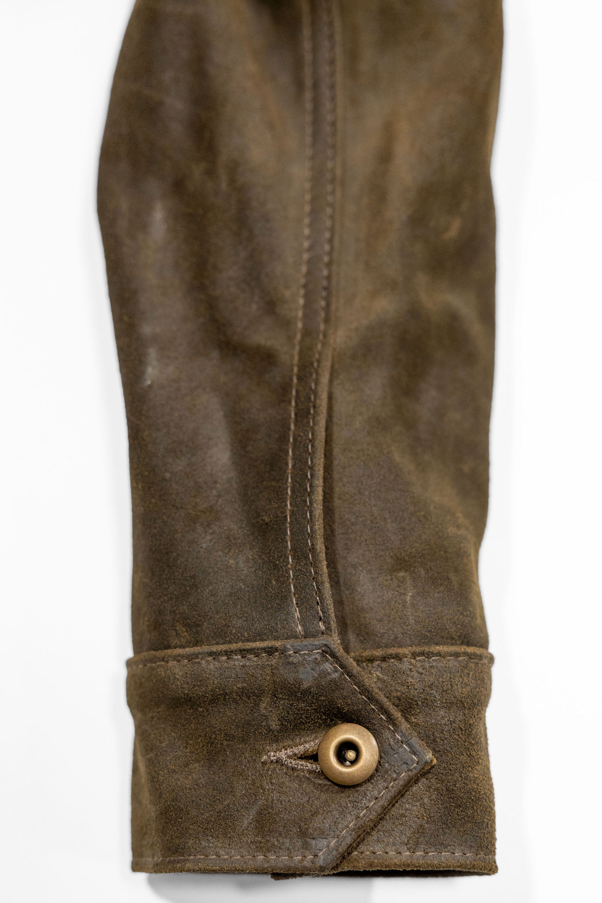 Schott NYC 371 Suede Unlined Steerhide Delivery Jacket - Olive