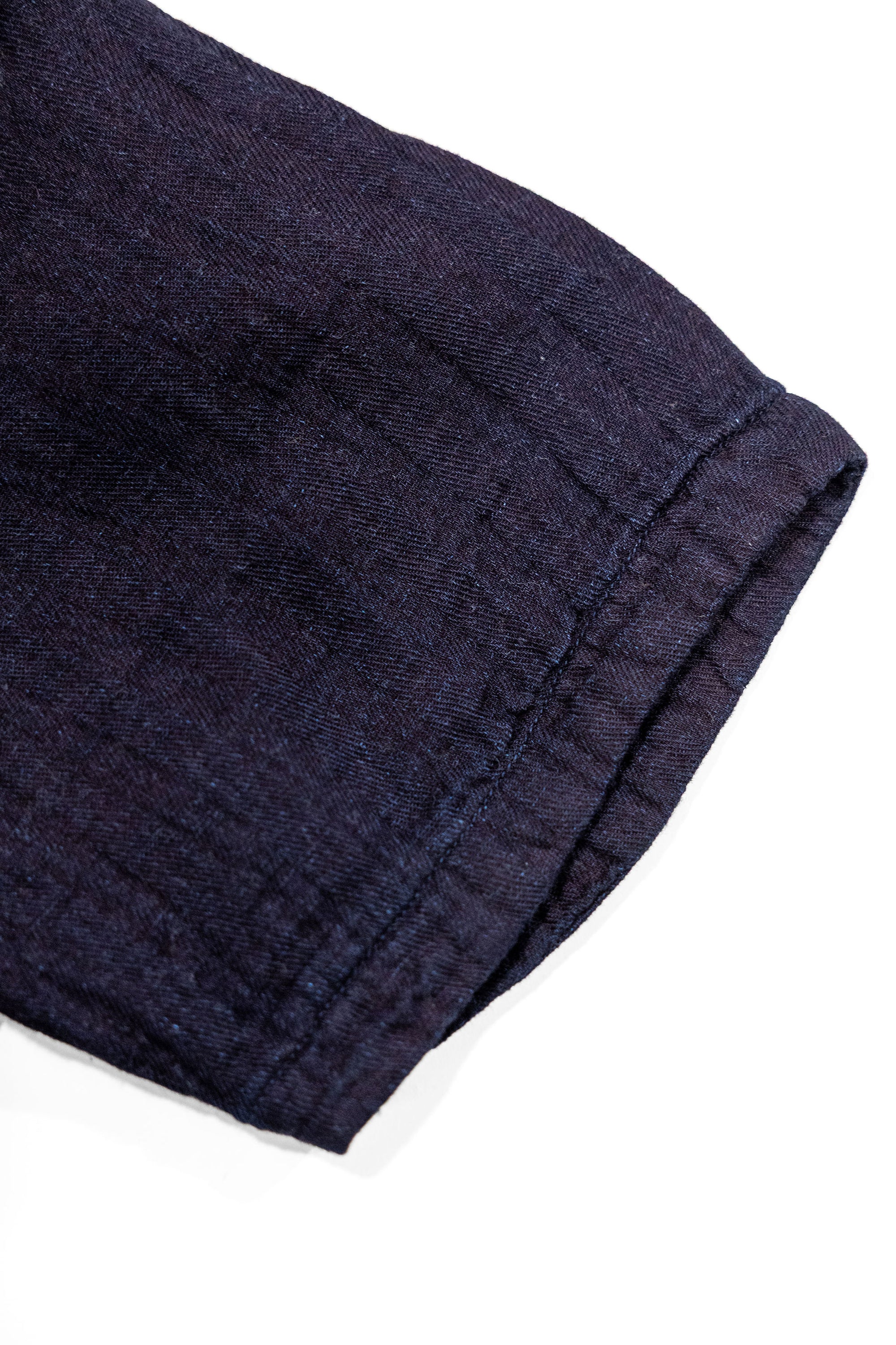 UES Herringbone Double Gauze Short Sleeve Shirt - Indigo