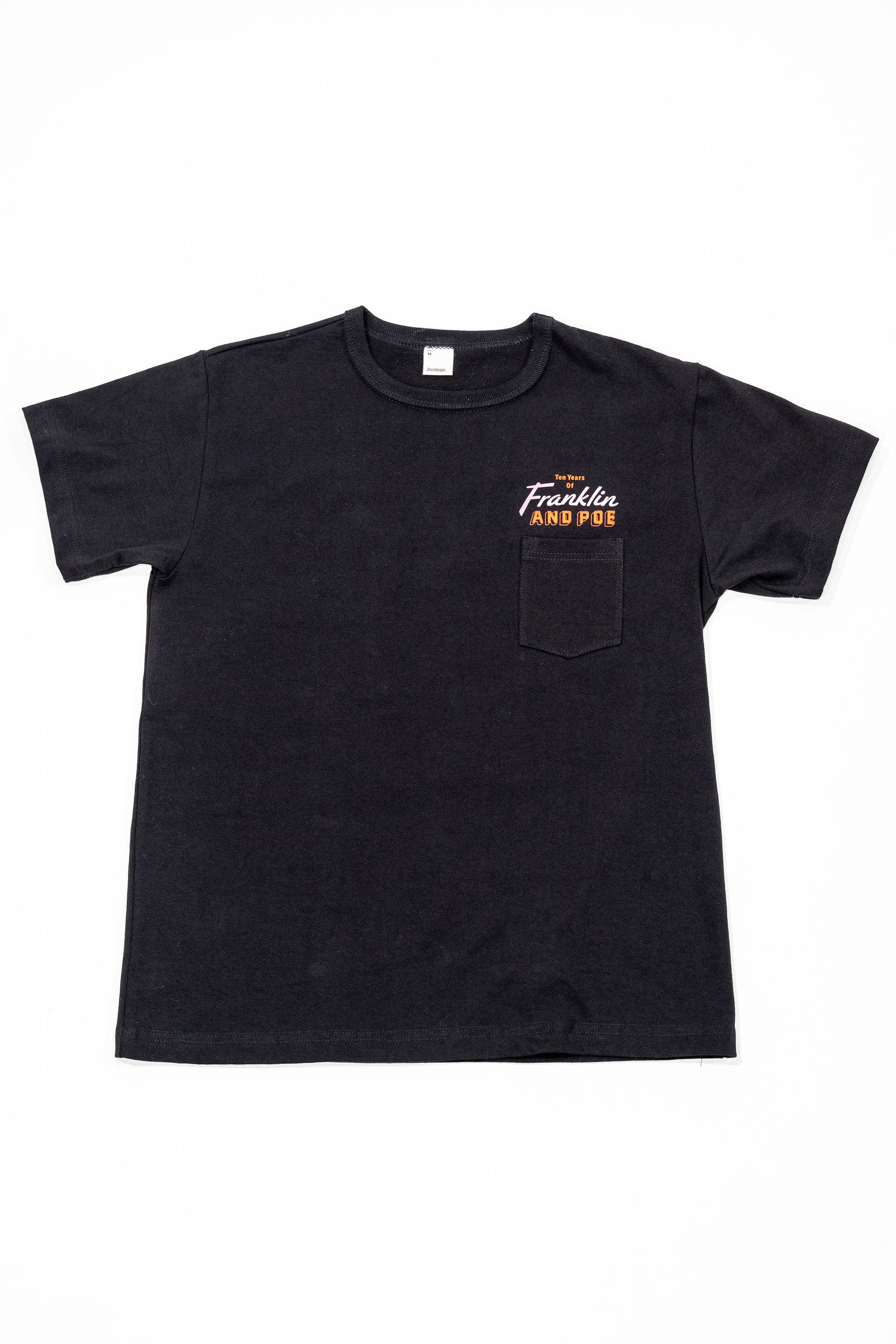 3sixteen x Franklin & Poe 10th Anniversary T-Shirt - Black