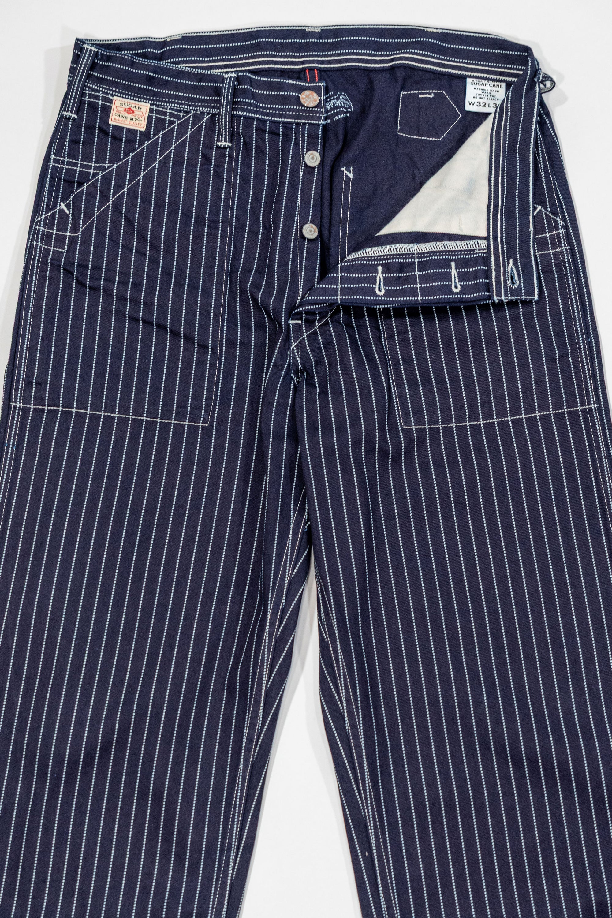 Sugar Cane Engineer Pant - 9oz Wabash Stripe