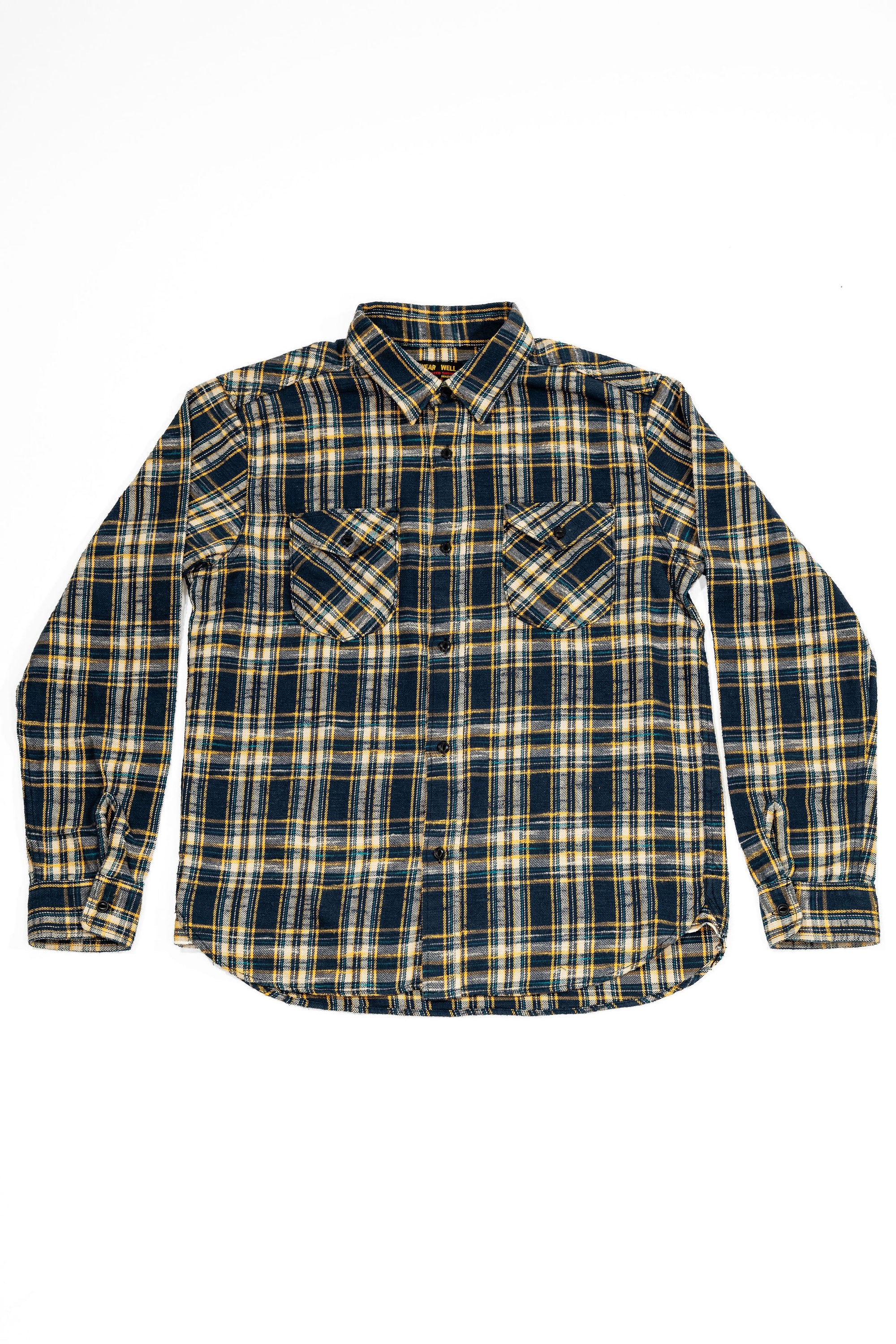 UES 502655 Slubby Flannel Shirt - Navy