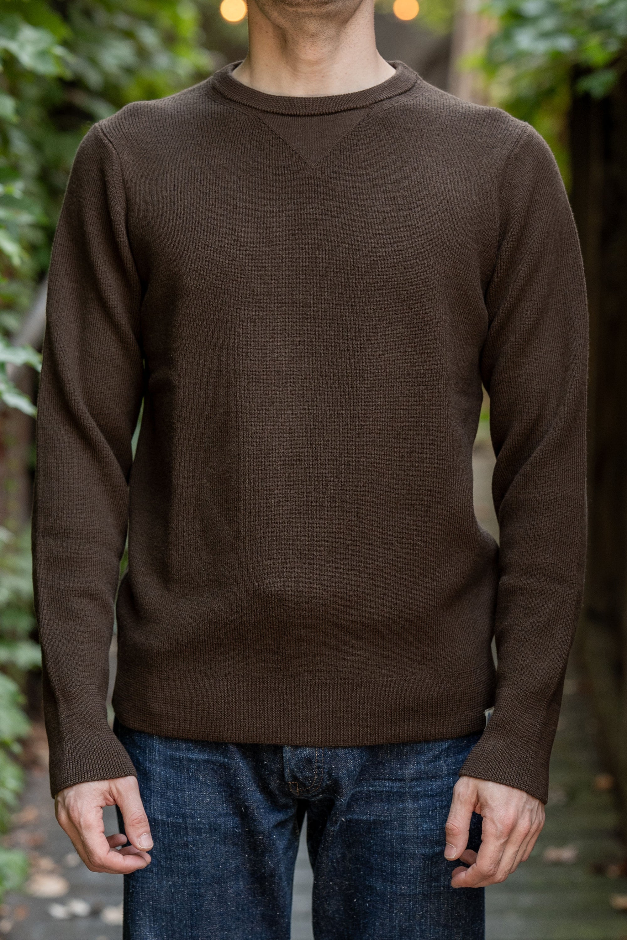 Merz b. Schwanen MWCC01 Pullover Merino Ribbed Structure - Coffee