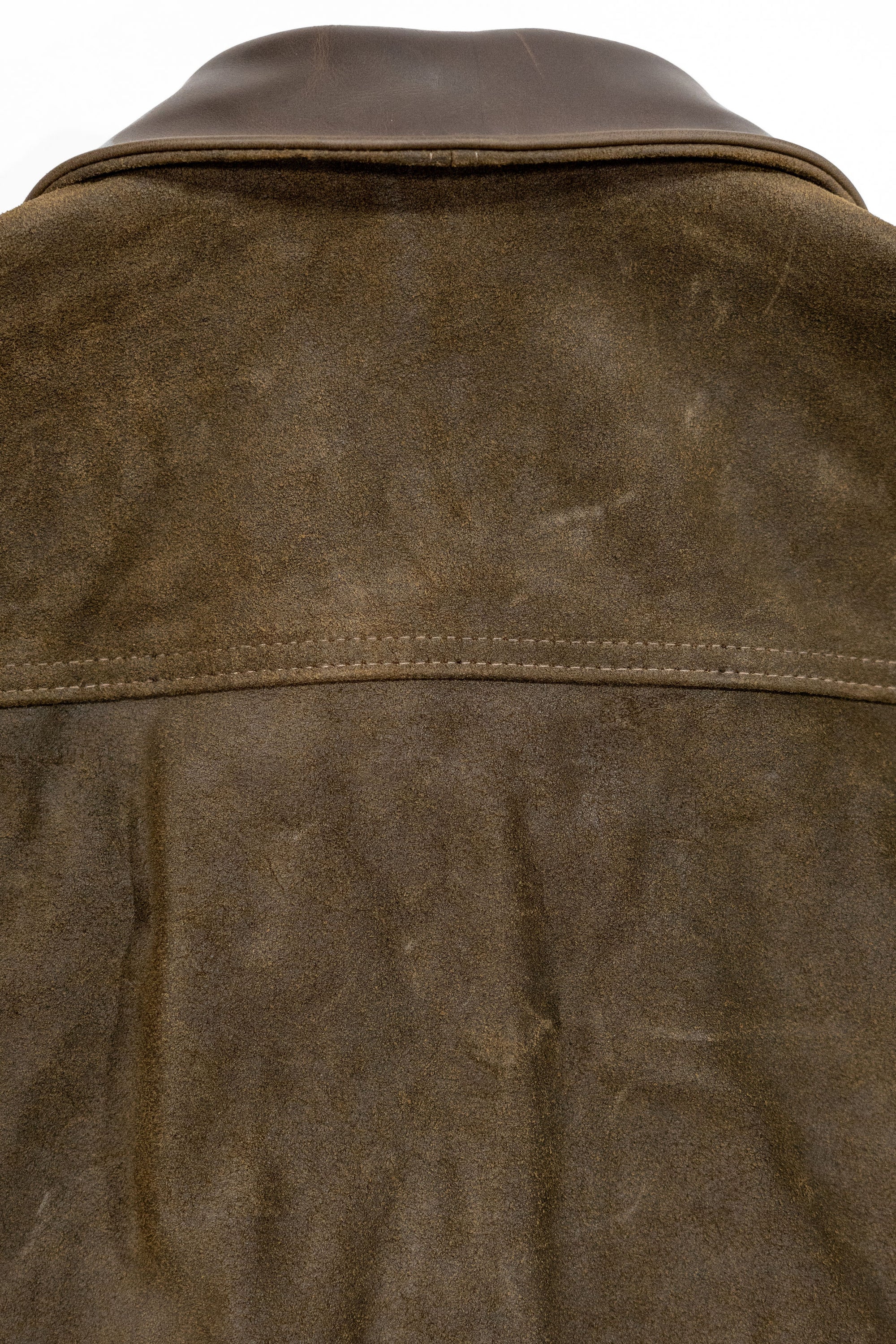 Schott NYC 371 Suede Unlined Steerhide Delivery Jacket - Olive