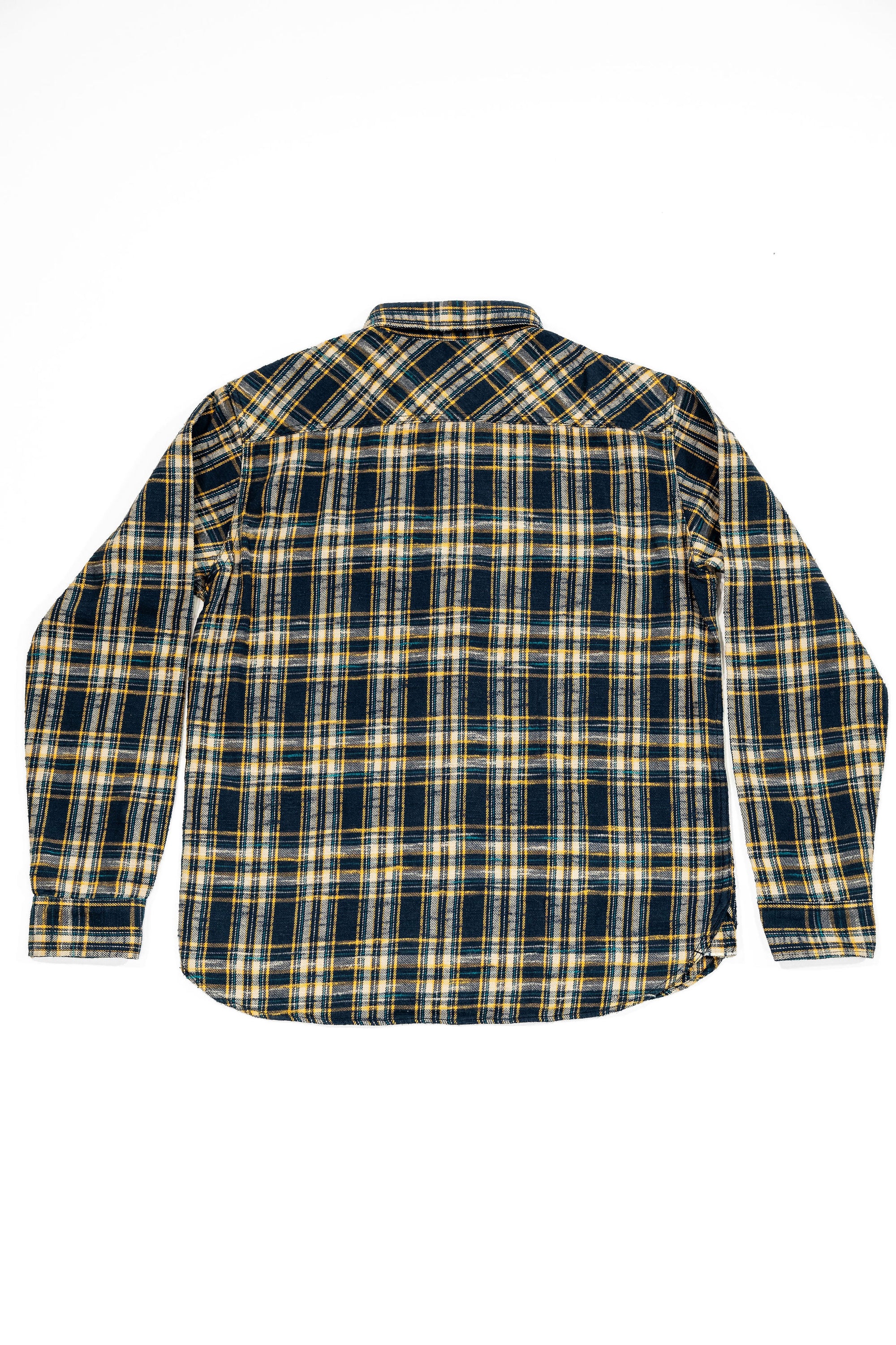 UES 502655 Slubby Flannel Shirt - Navy