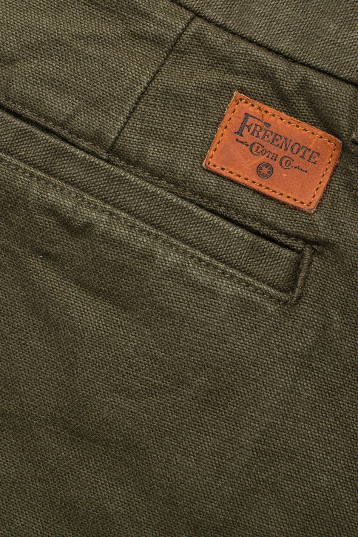 Freenote Cloth Workers Chino Slim Fit - 14oz Slub Army Green