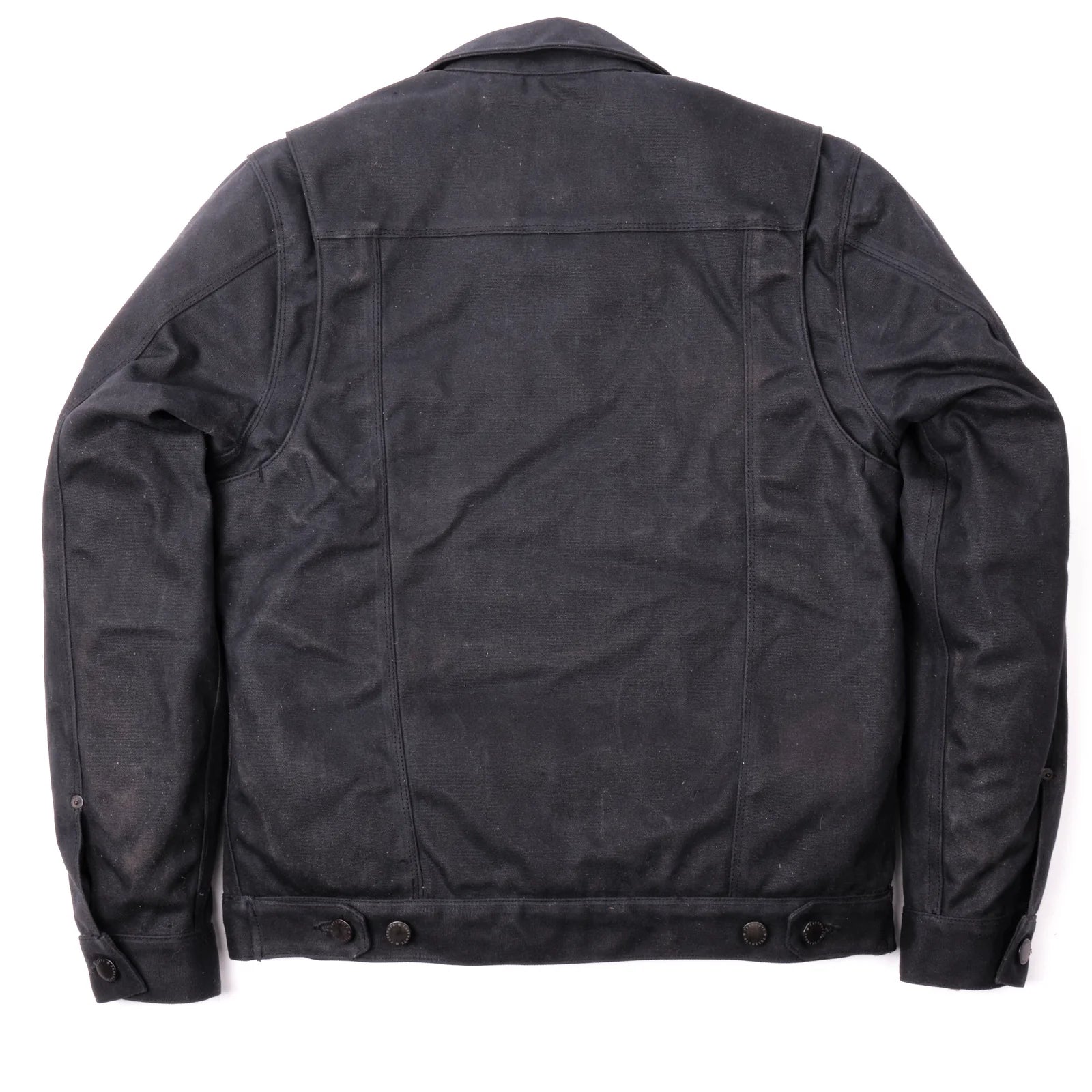 Freenote Cloth Heavy Waxed Riders Jacket - Black Alpaca
