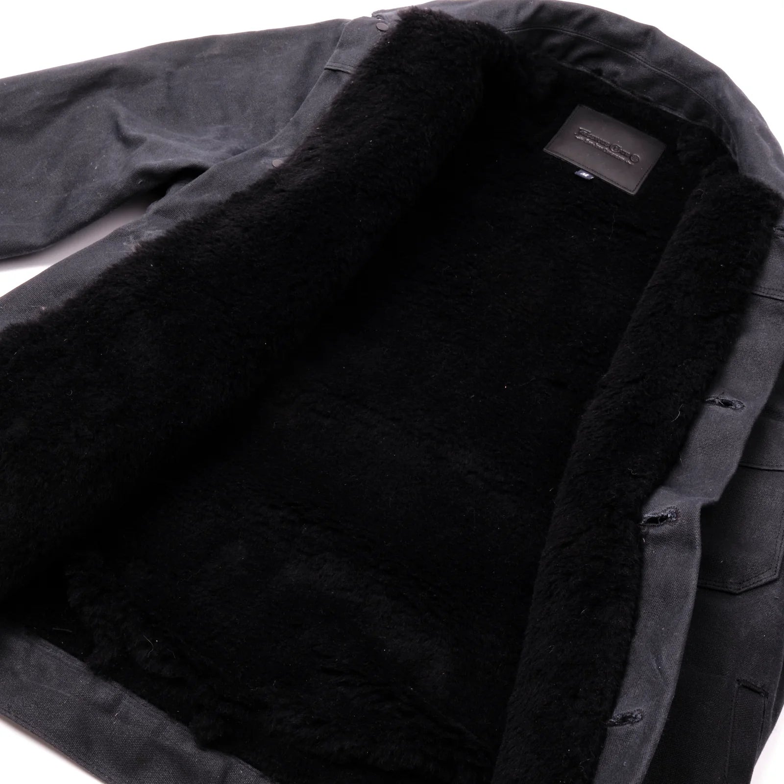 Freenote Cloth Heavy Waxed Riders Jacket - Black Alpaca
