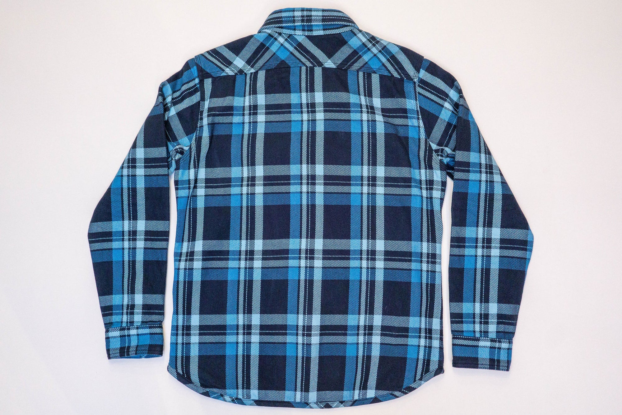 UES Extra Heavy Flannel Shirt - Sax Blue