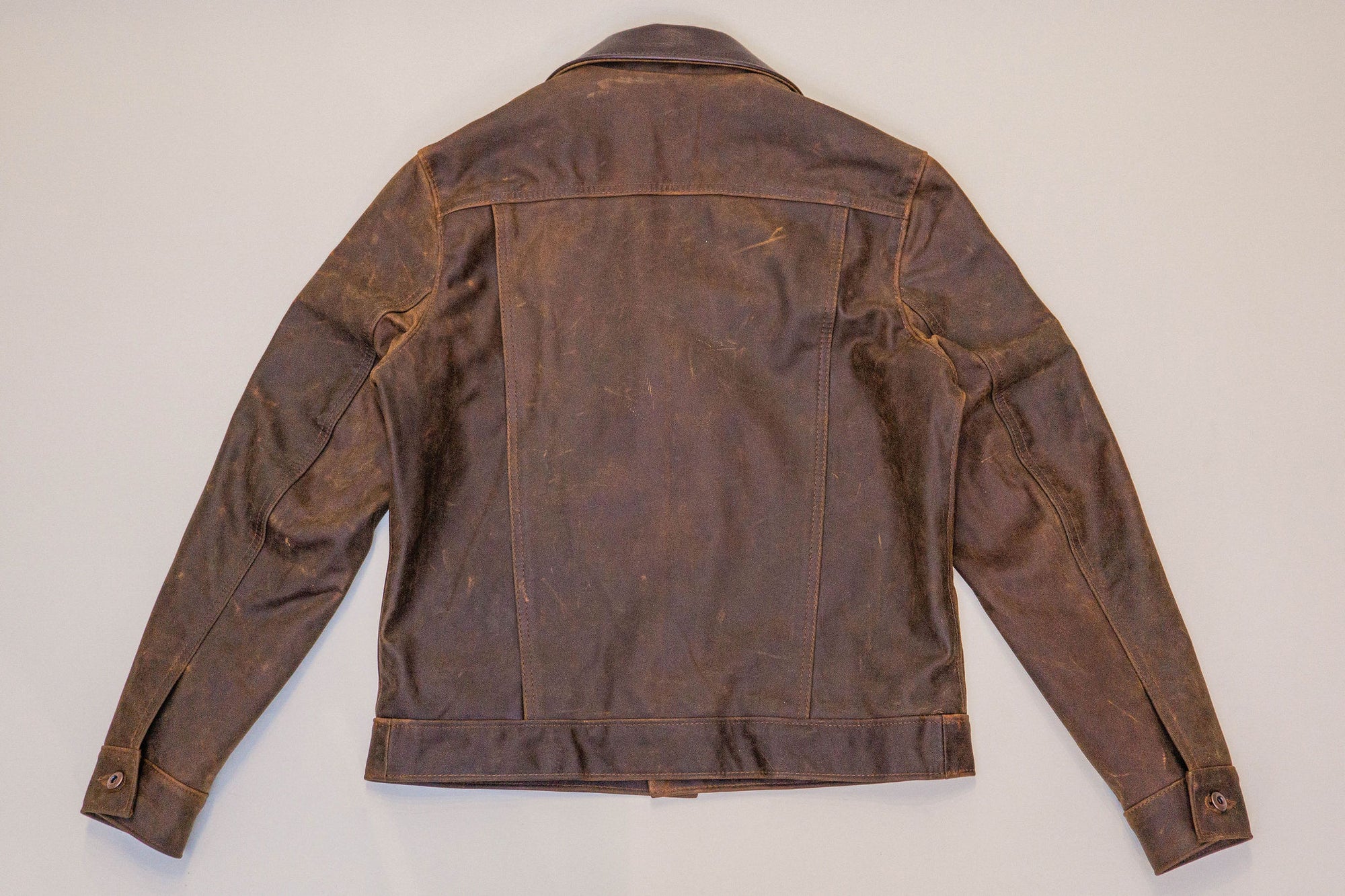 Schott NYC 538 Nubuck Cowhide Mechanic's Jacket - Brown
