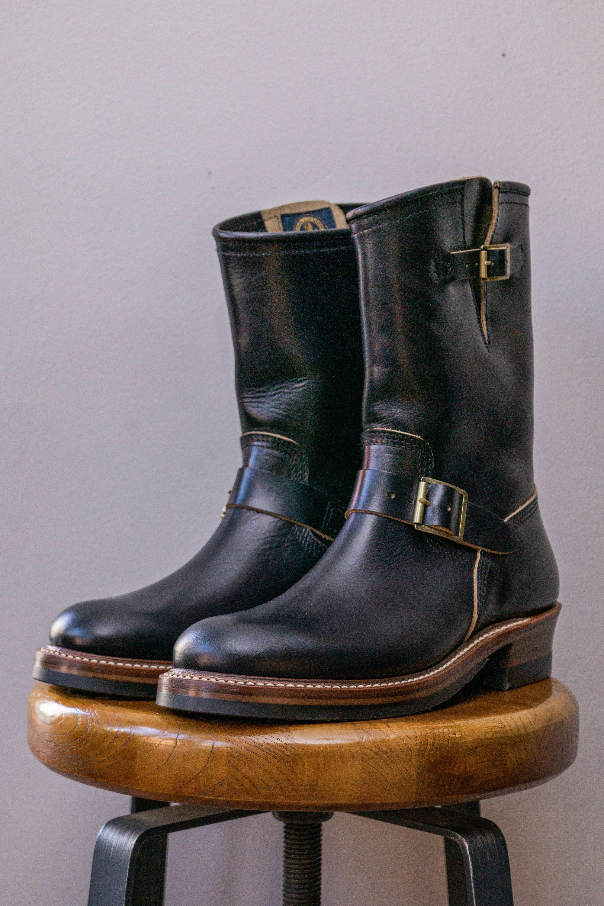 (Pre-Order SS26) John Lofgren Wabash Engineer Boots - Horween CXL Black