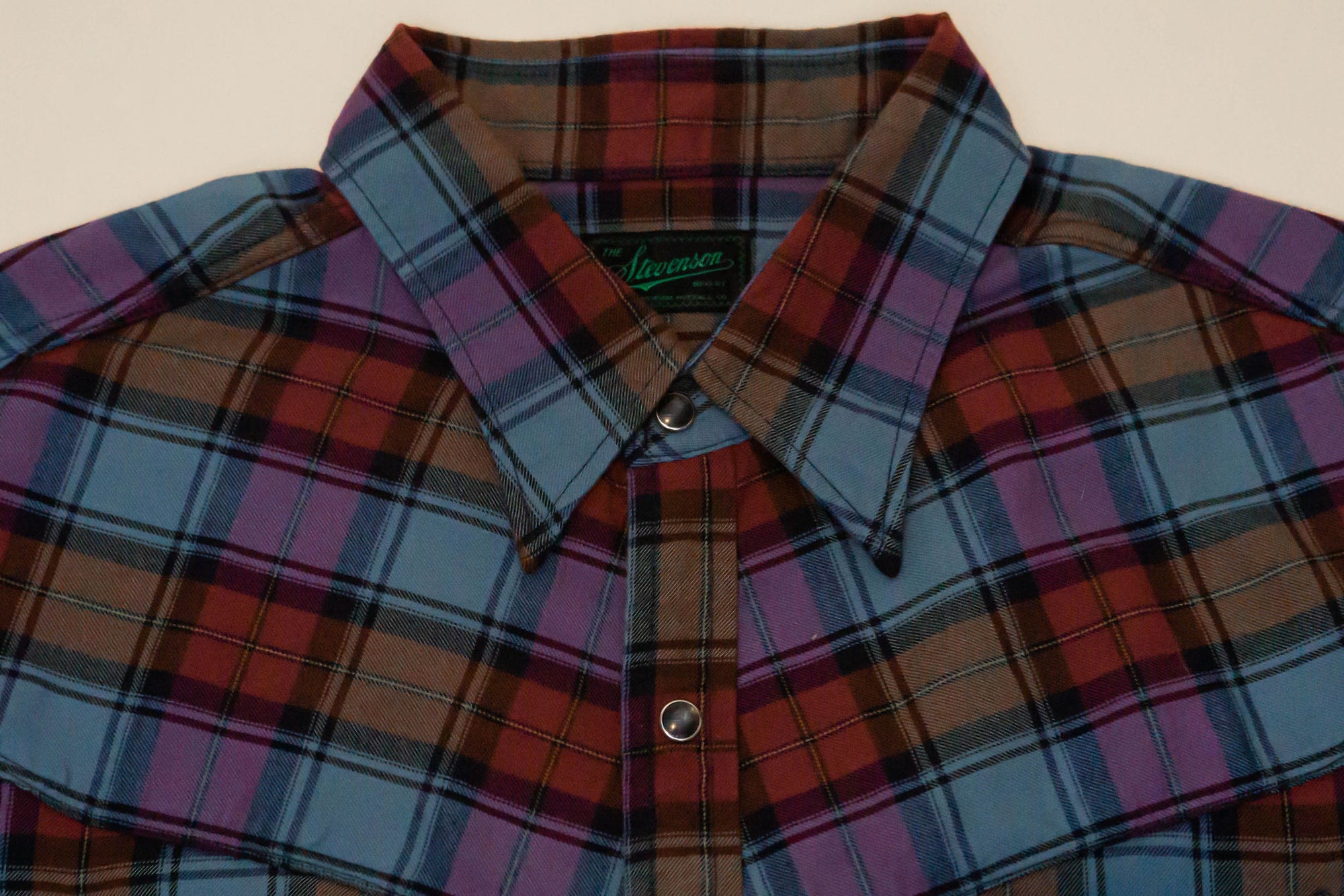 Stevenson Overall Co. Cody Shirt - Blue x Red