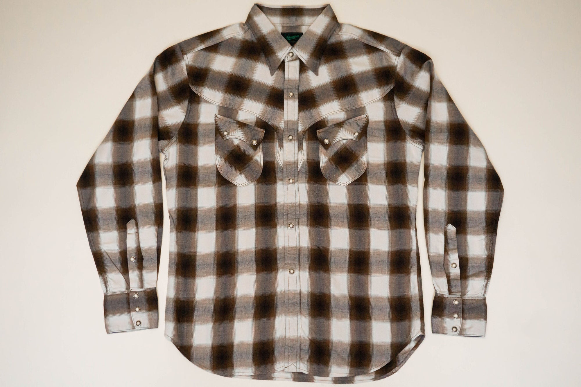 Stevenson Overall Co. Cody Shirt - White x Brown