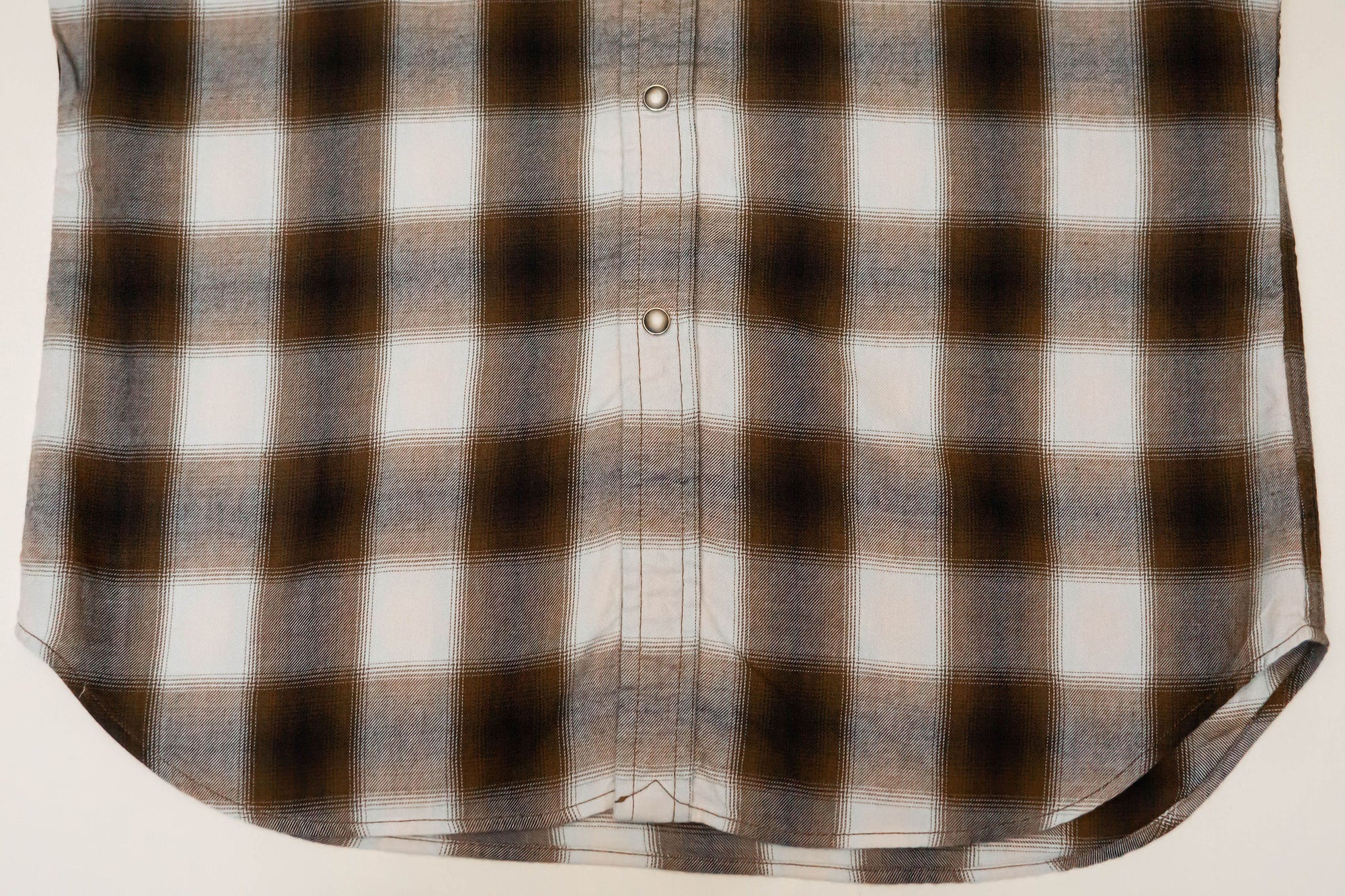 Stevenson Overall Co. Cody Shirt - White x Brown