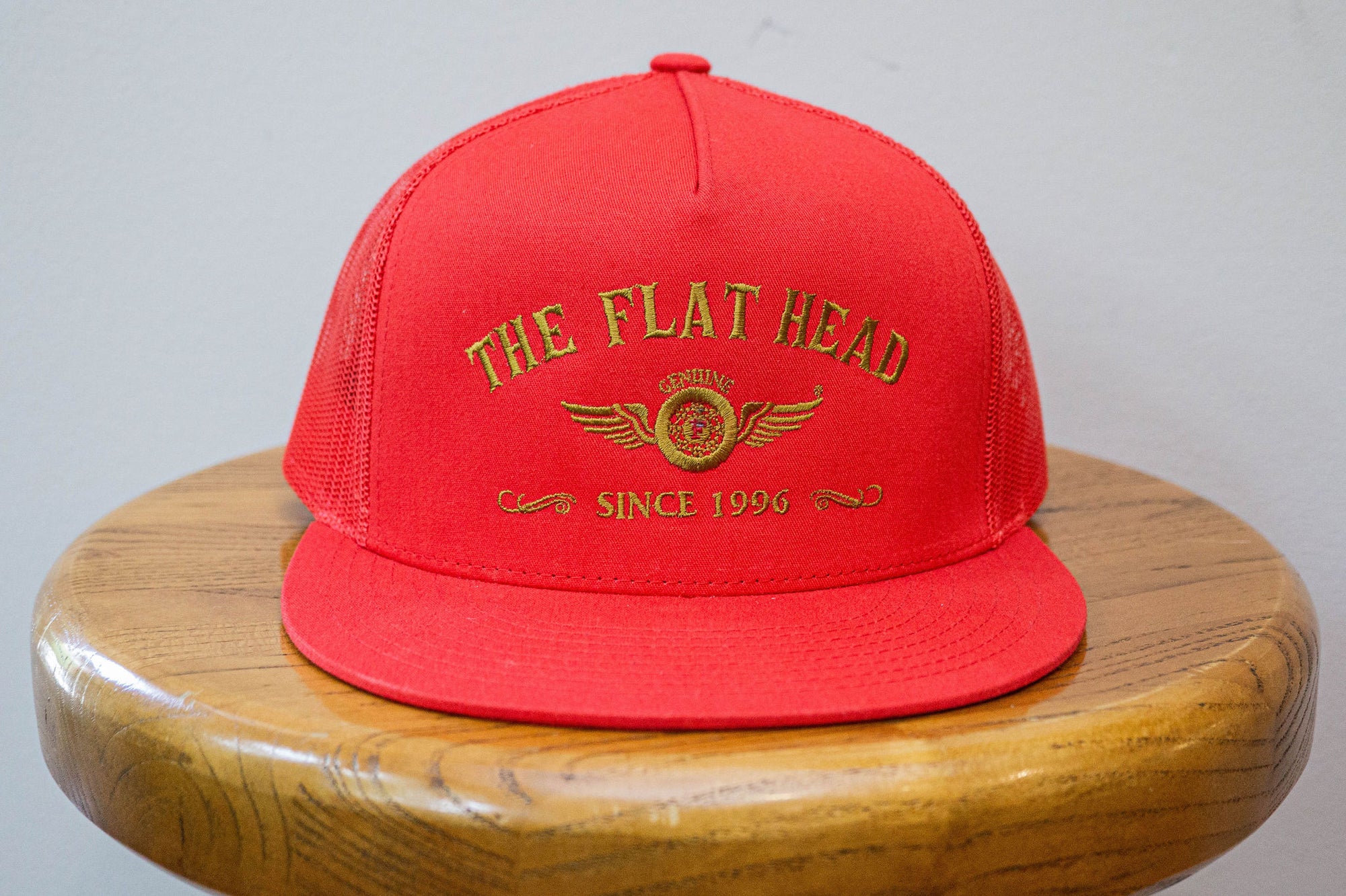 The Flat Head FN-HC004 Flying Wheel Mesh Cap - Red - Franklin & Poe